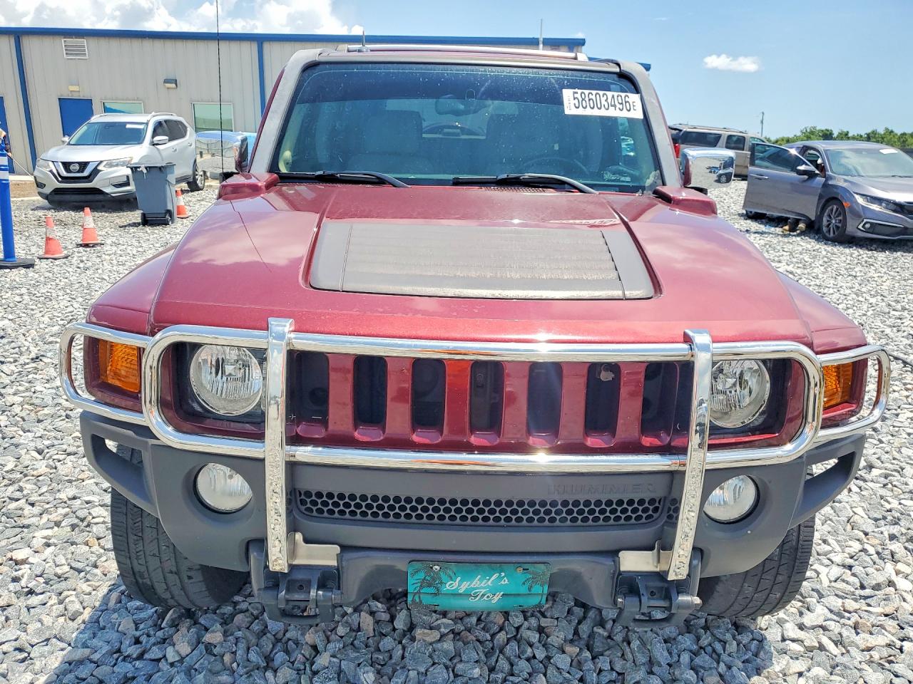 2007 Hummer H3 Burgundy vin: 5GTDN13E778134962