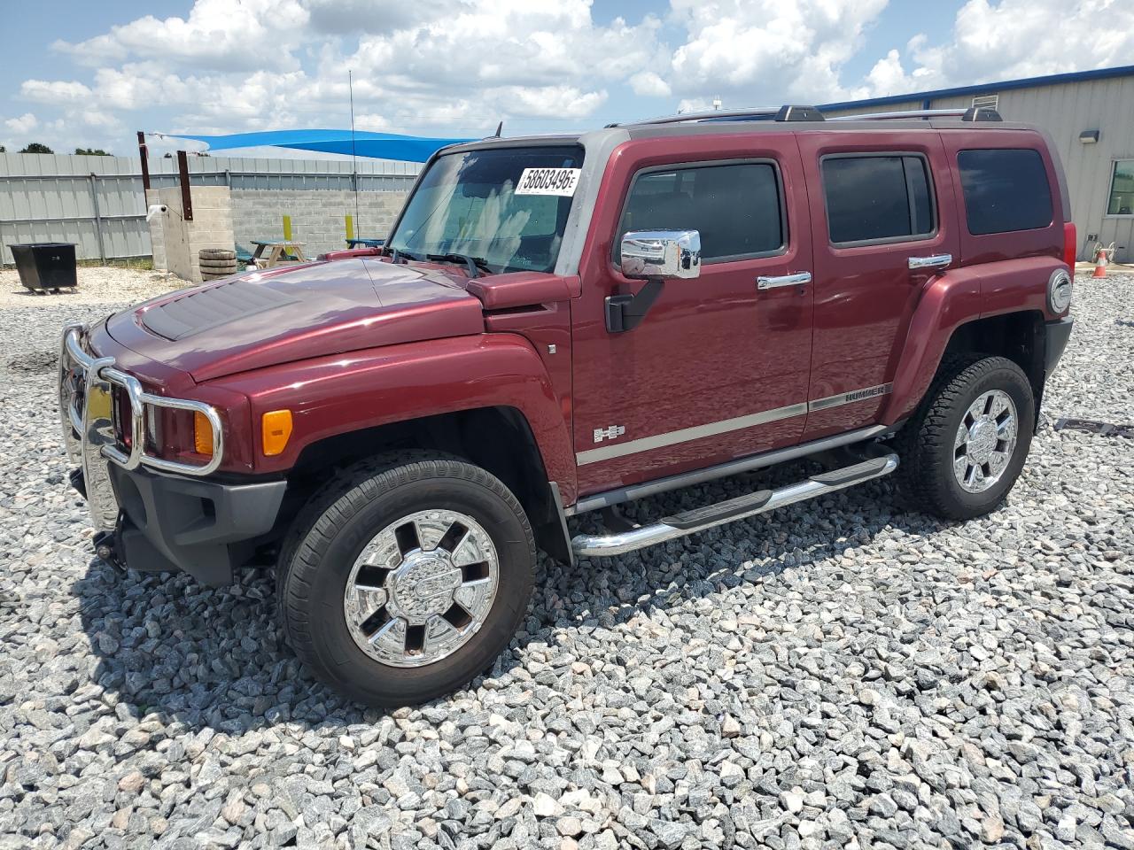 2007 Hummer H3 Burgundy vin: 5GTDN13E778134962