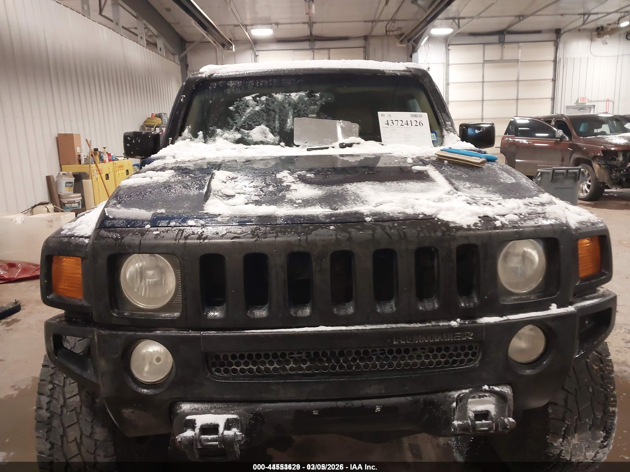 2007 Hummer H3 Suv   Blue vin: 5GTDN13E778158453