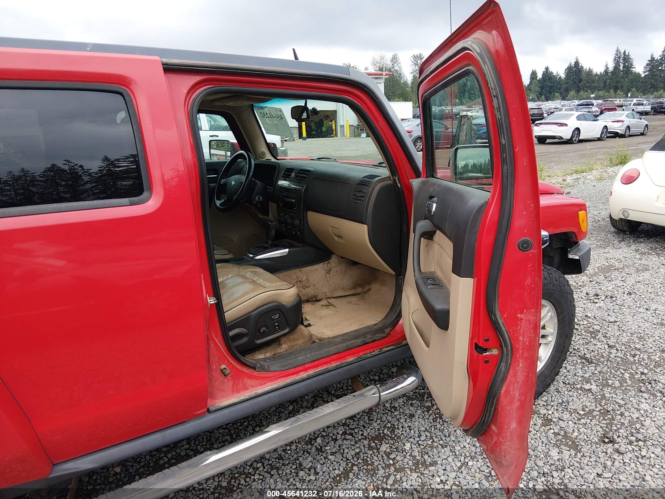 2007 Hummer H3 Suv   Red vin: 5GTDN13E778175902