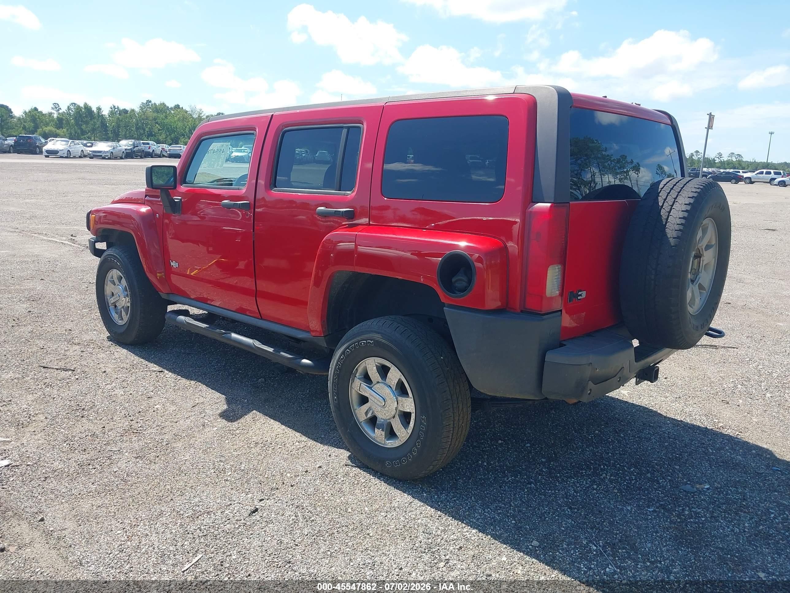 2007 Hummer H3 Suv   Red vin: 5GTDN13E778241980