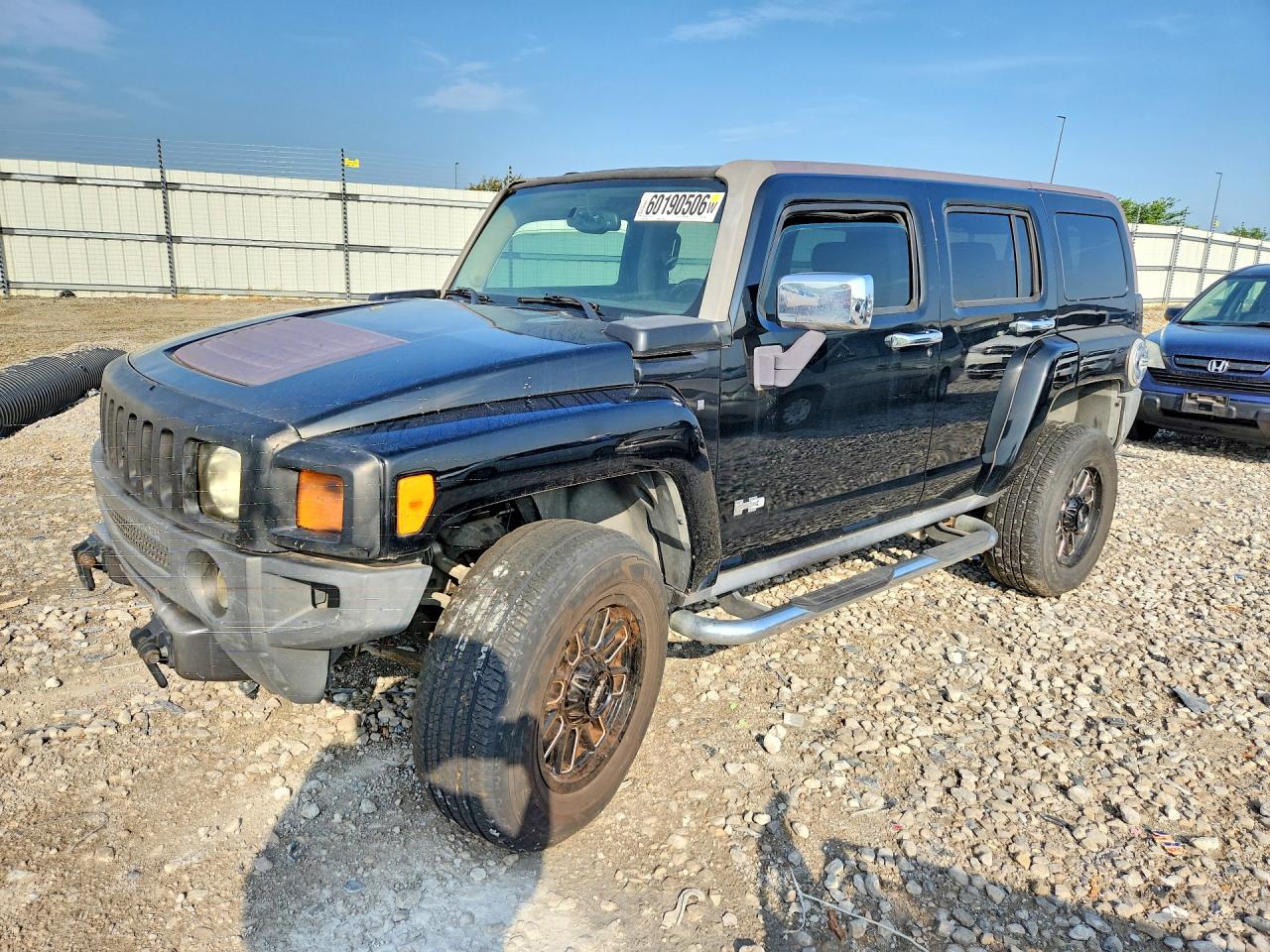 2007 Hummer H3 Black vin: 5GTDN13E878148692