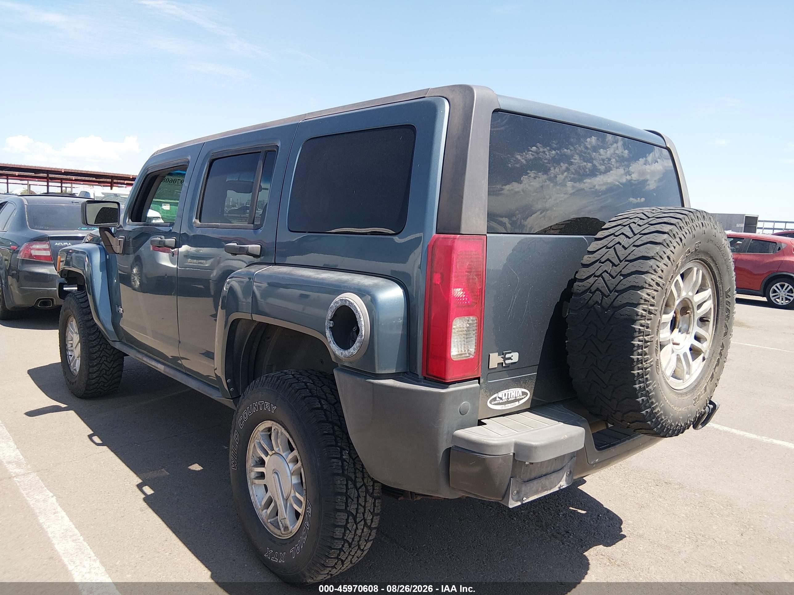2007 Hummer H3 Suv   Blue vin: 5GTDN13E878164990