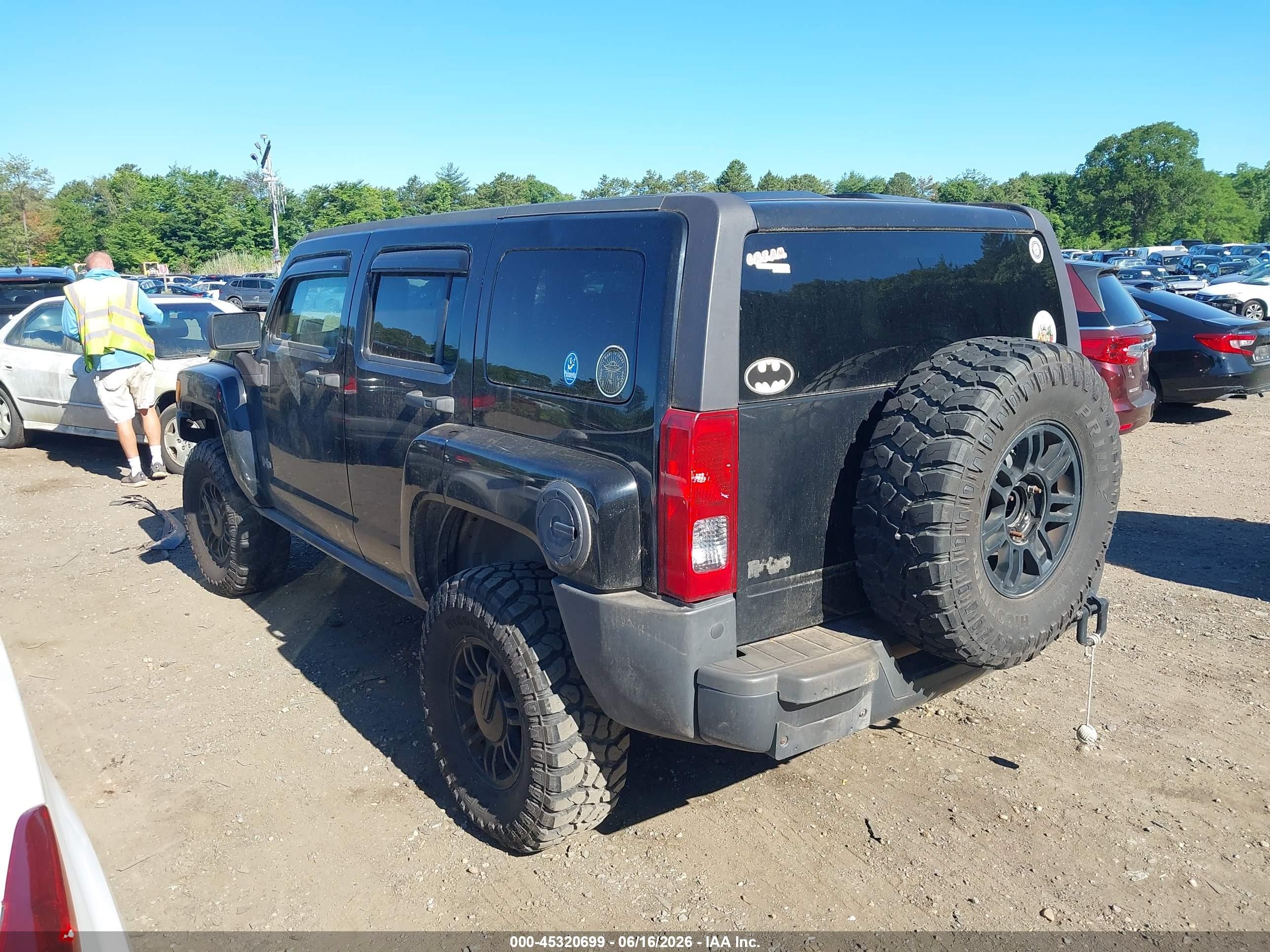 2007 Hummer H3 Suv   Black vin: 5GTDN13E878176802