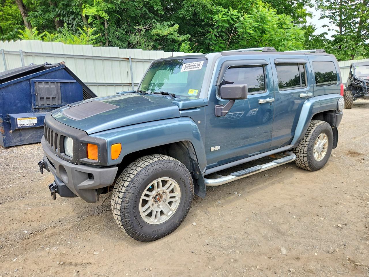 2007 Hummer H3 Blue vin: 5GTDN13E878177769