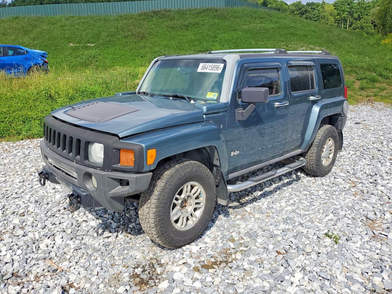 2007 Hummer H3 Blue vin: 5GTDN13E878177769