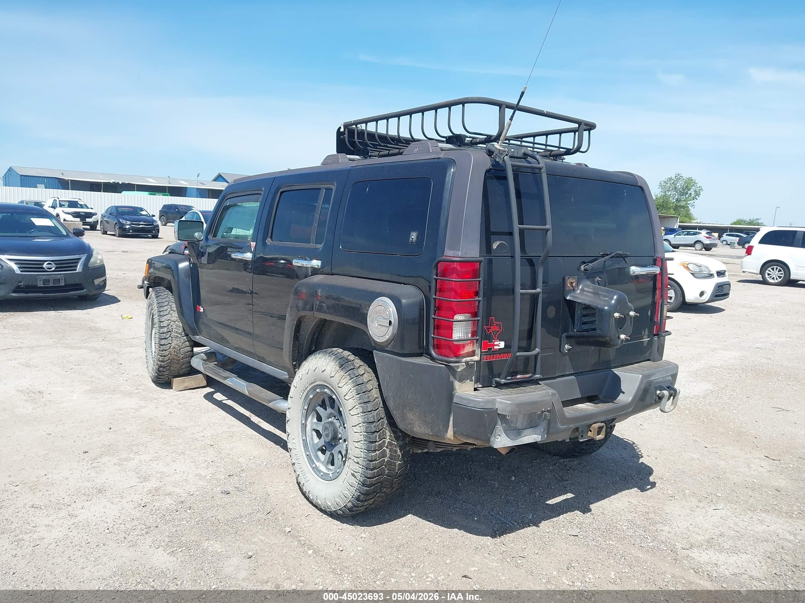 2007 Hummer H3 Suv Черный vin: 5GTDN13E878180509