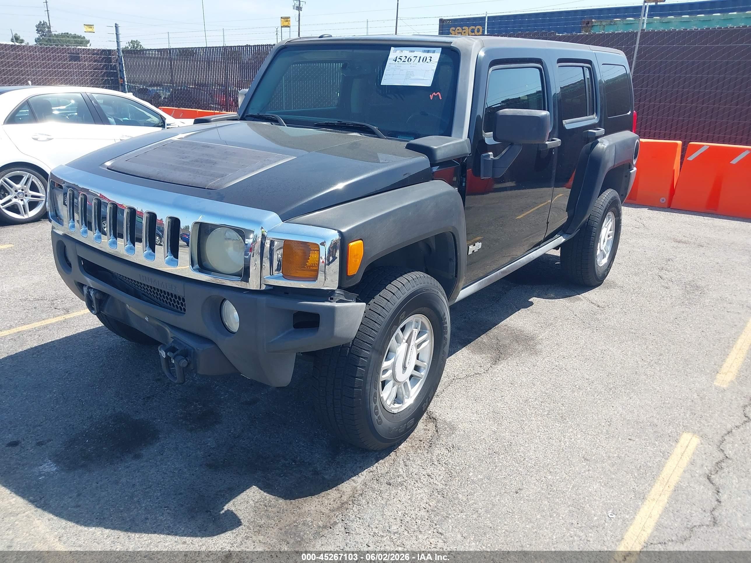 2007 Hummer H3 Suv   Black vin: 5GTDN13E878236223