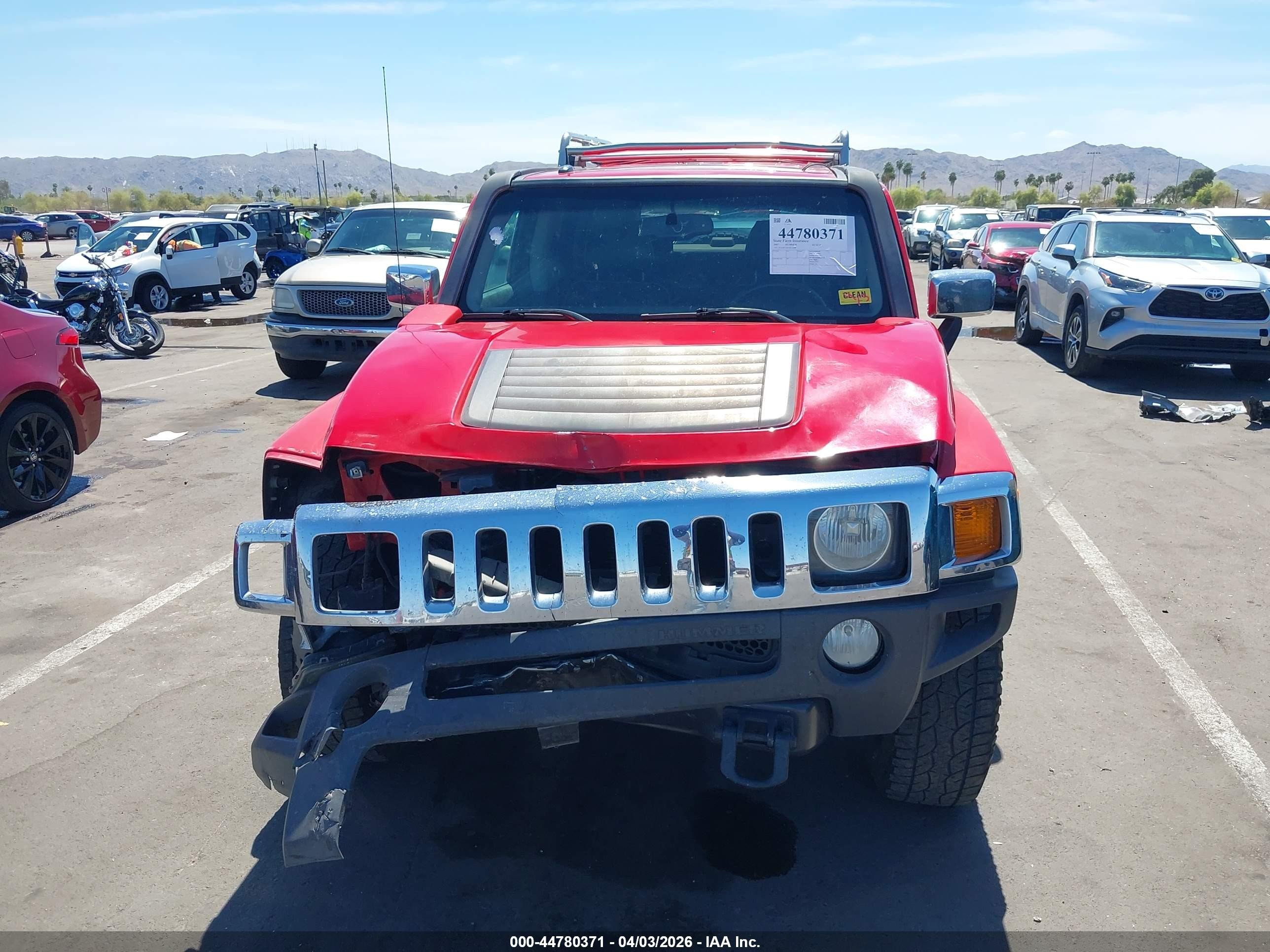 2007 Hummer H3 Suv   Red vin: 5GTDN13E978114261