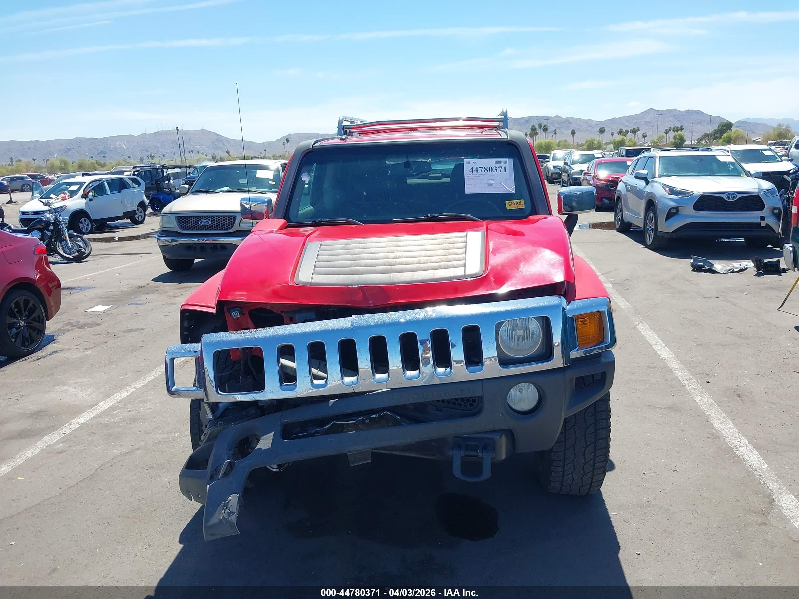 2007 Hummer H3 Suv   Red vin: 5GTDN13E978114261