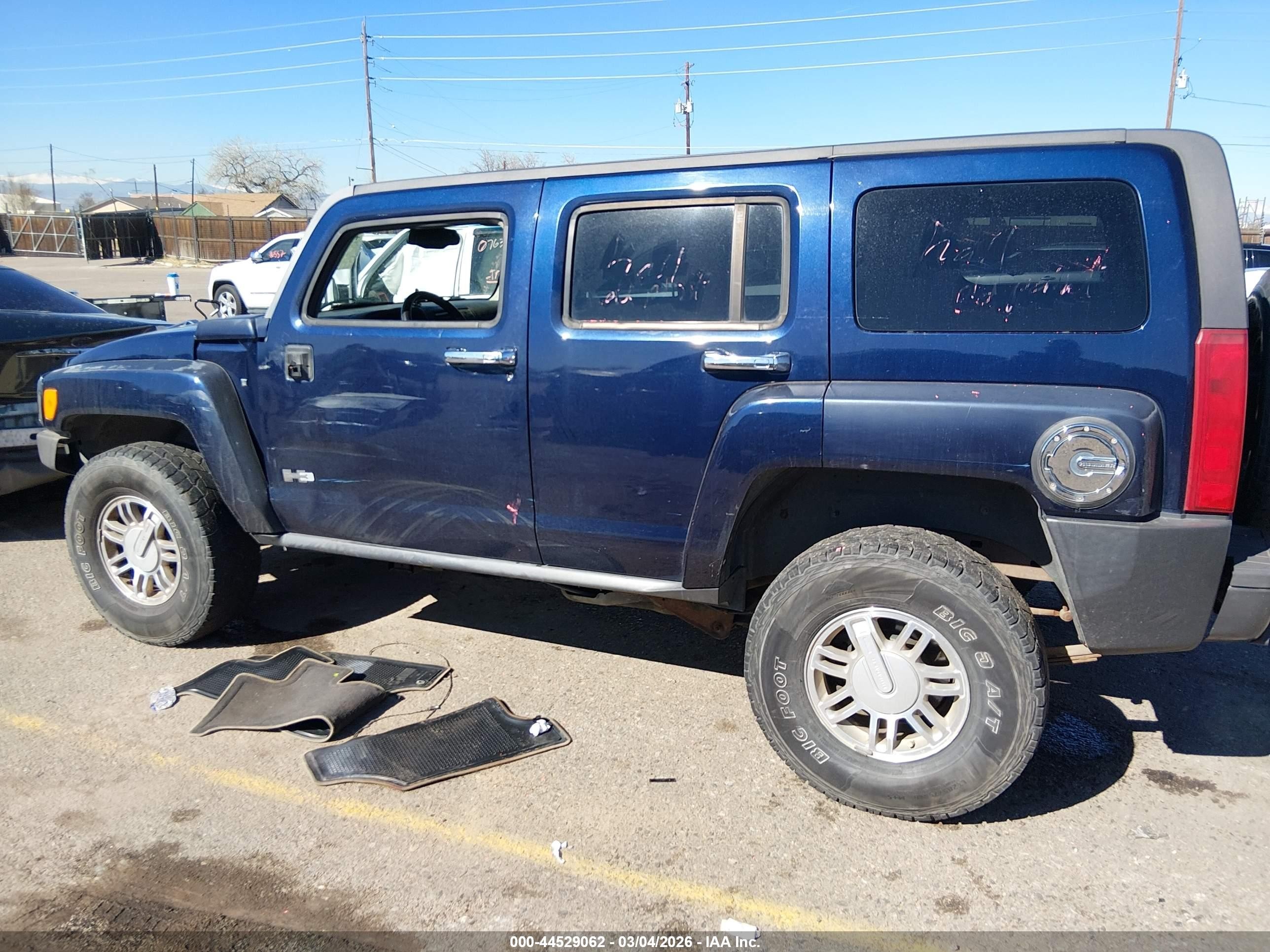 2007 Hummer H3 Suv   Синий vin: 5GTDN13E978133439
