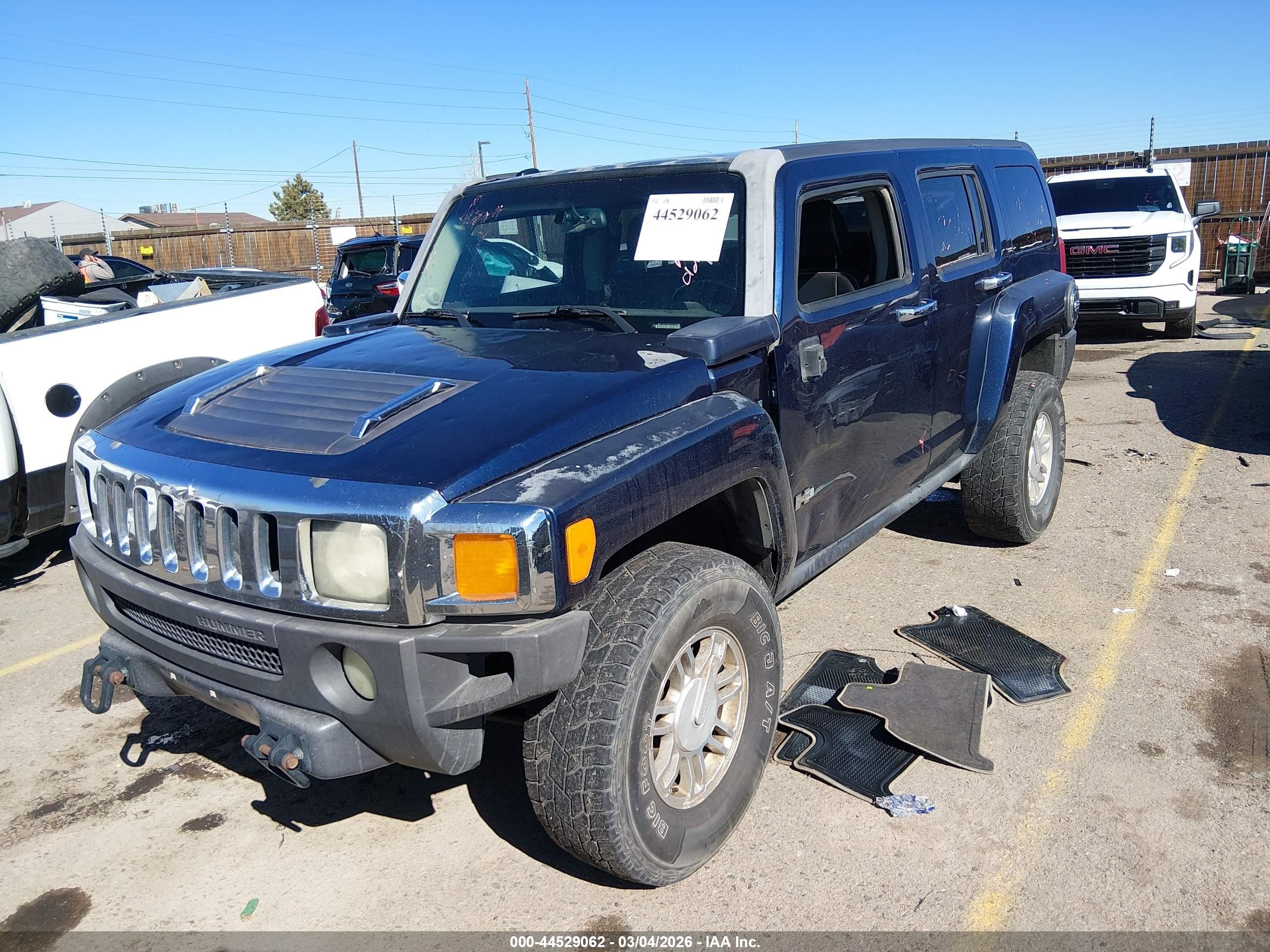 2007 Hummer H3 Suv   Синий vin: 5GTDN13E978133439