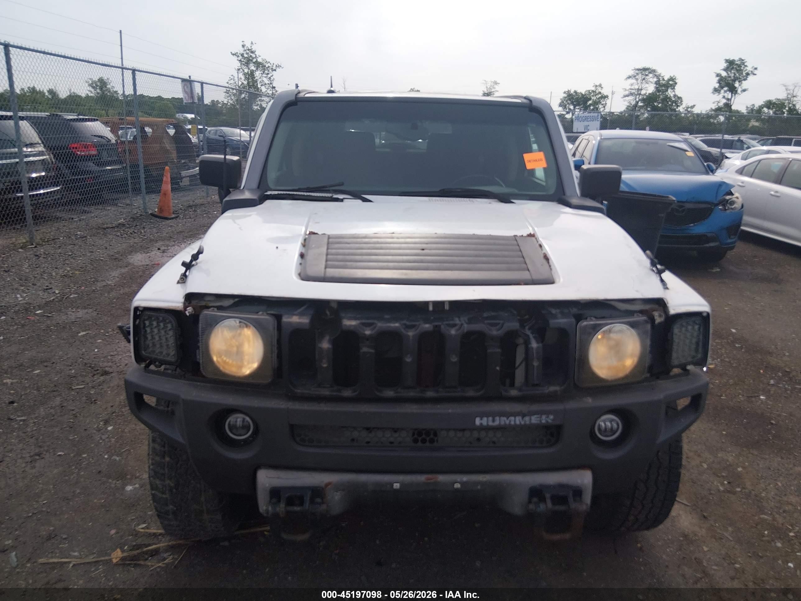 2007 Hummer H3 Suv   White vin: 5GTDN13E978153397