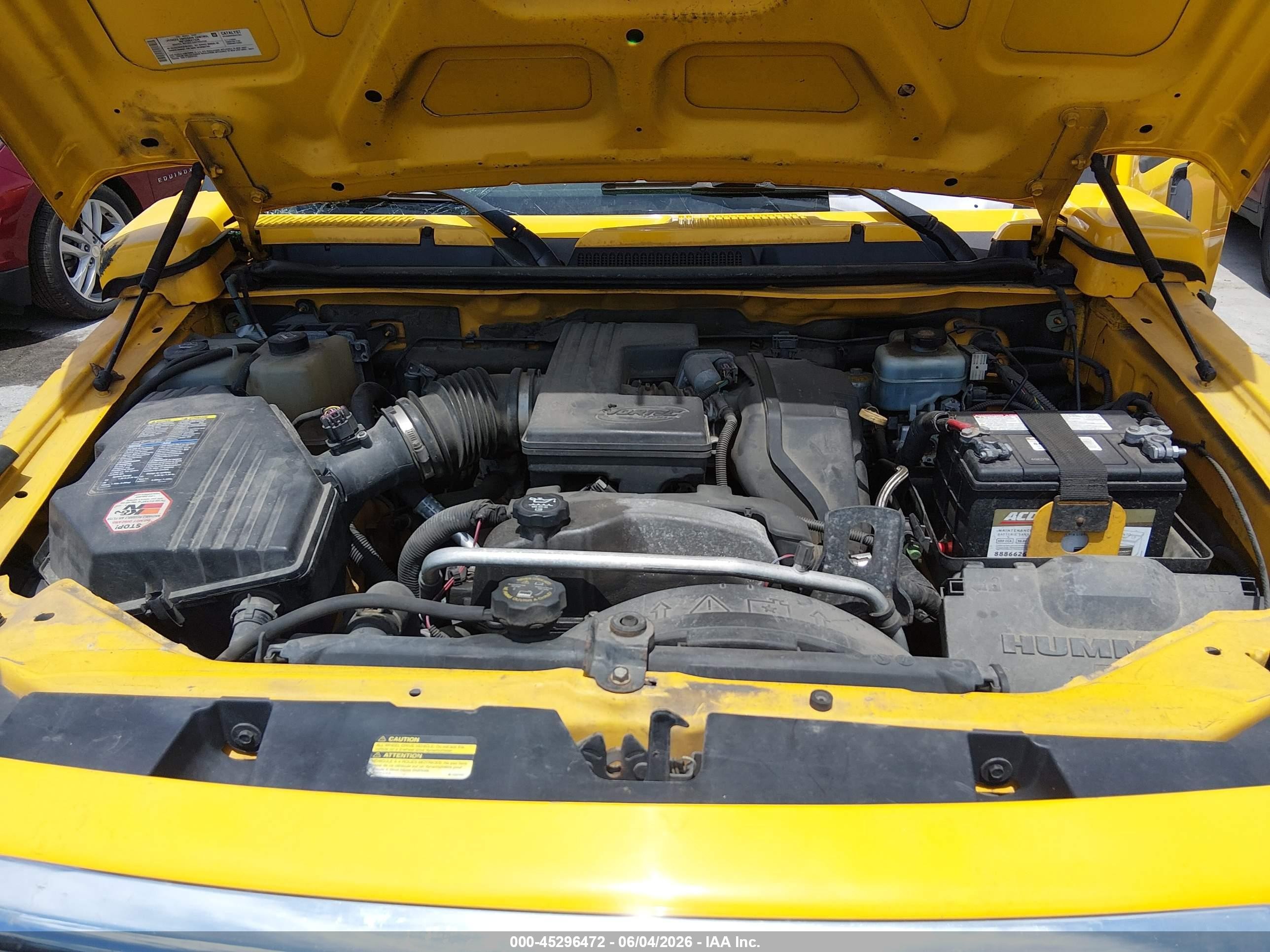 2007 Hummer H3 Suv   Yellow vin: 5GTDN13E978188523