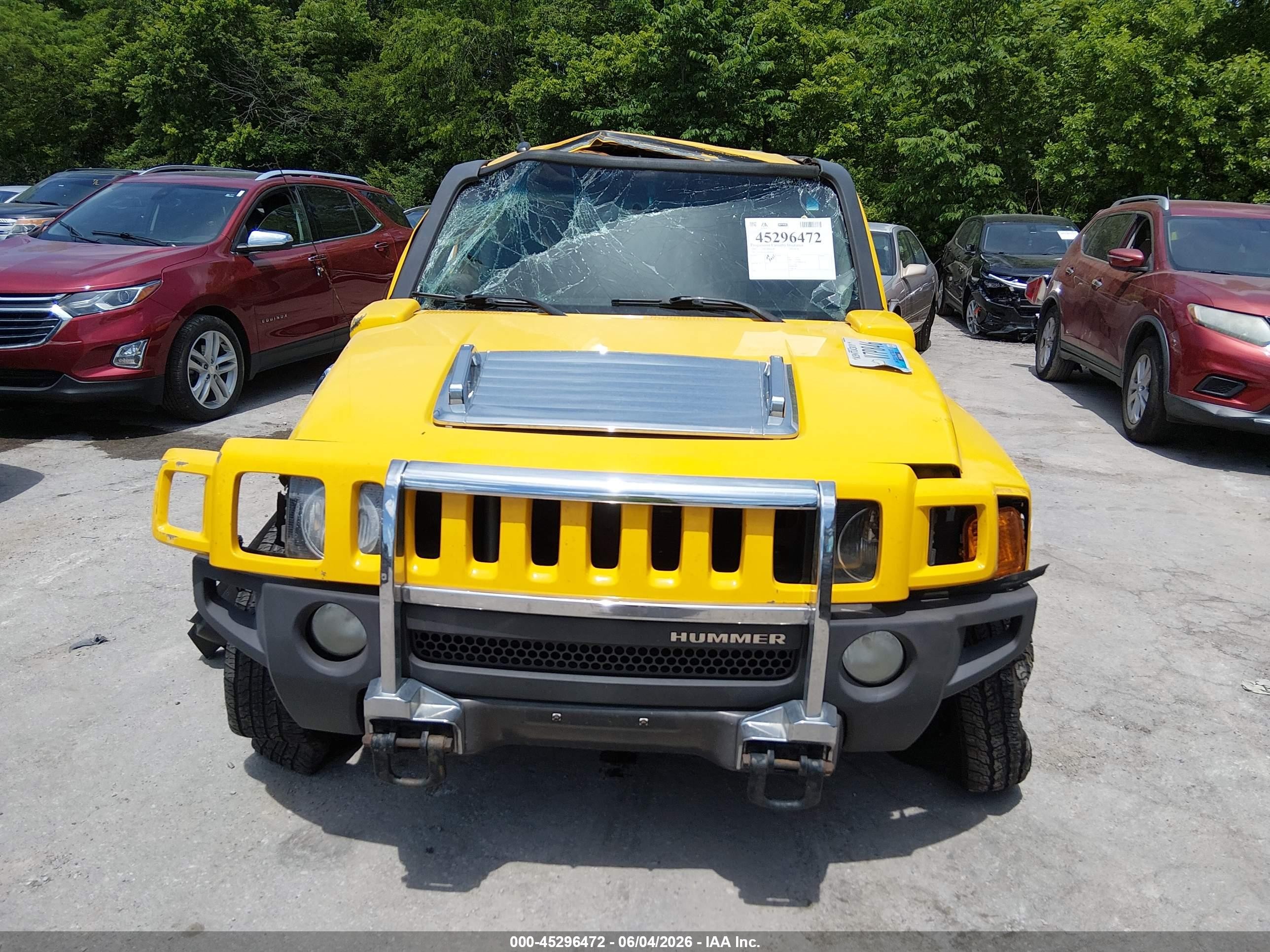 2007 Hummer H3 Suv   Yellow vin: 5GTDN13E978188523