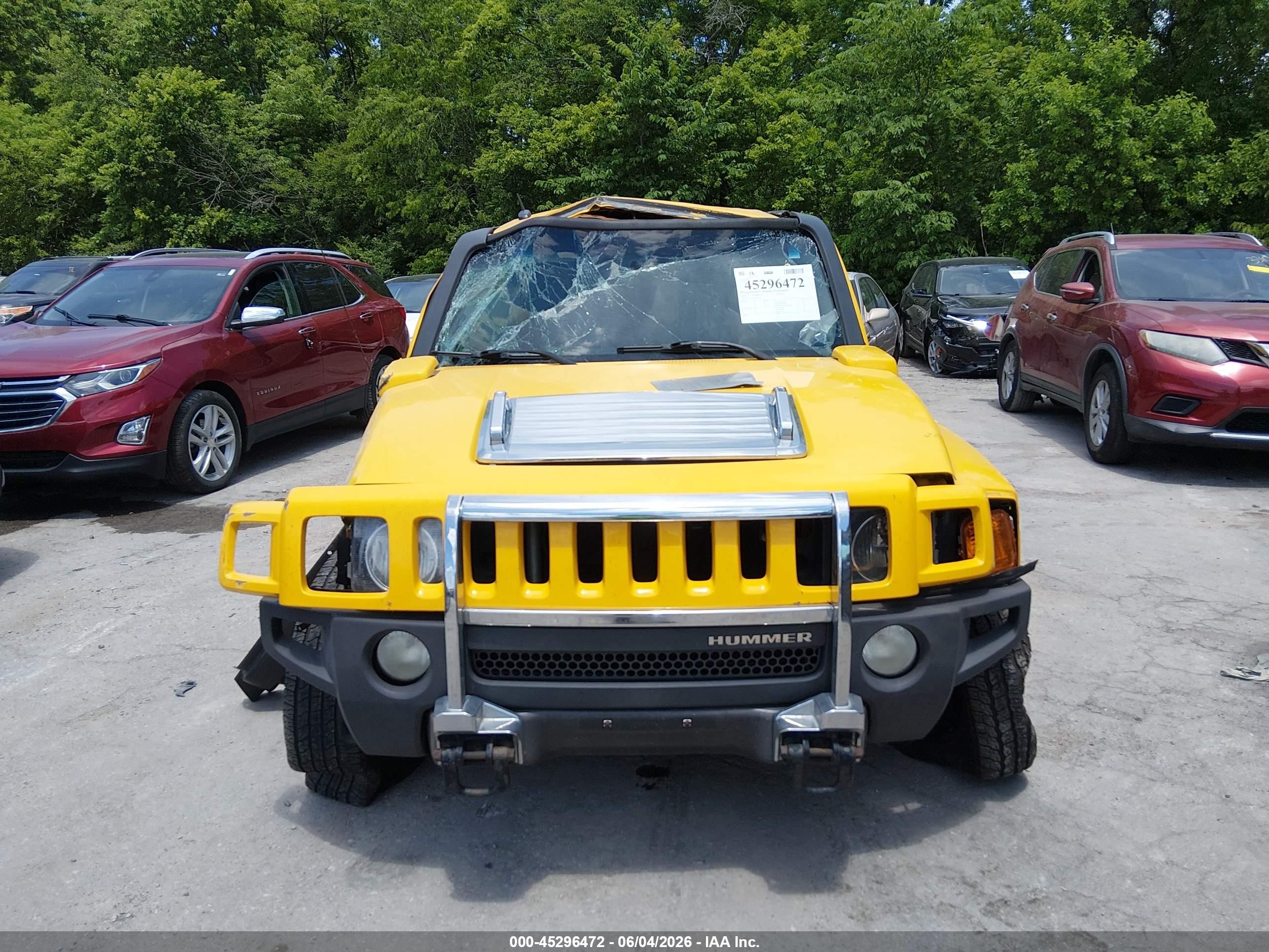 2007 Hummer H3 Suv   Yellow vin: 5GTDN13E978188523