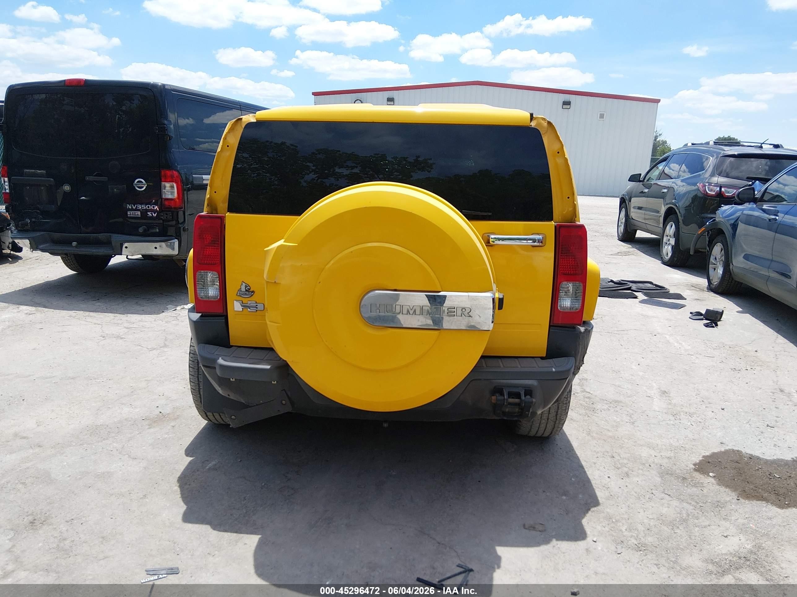 2007 Hummer H3 Suv   Yellow vin: 5GTDN13E978188523