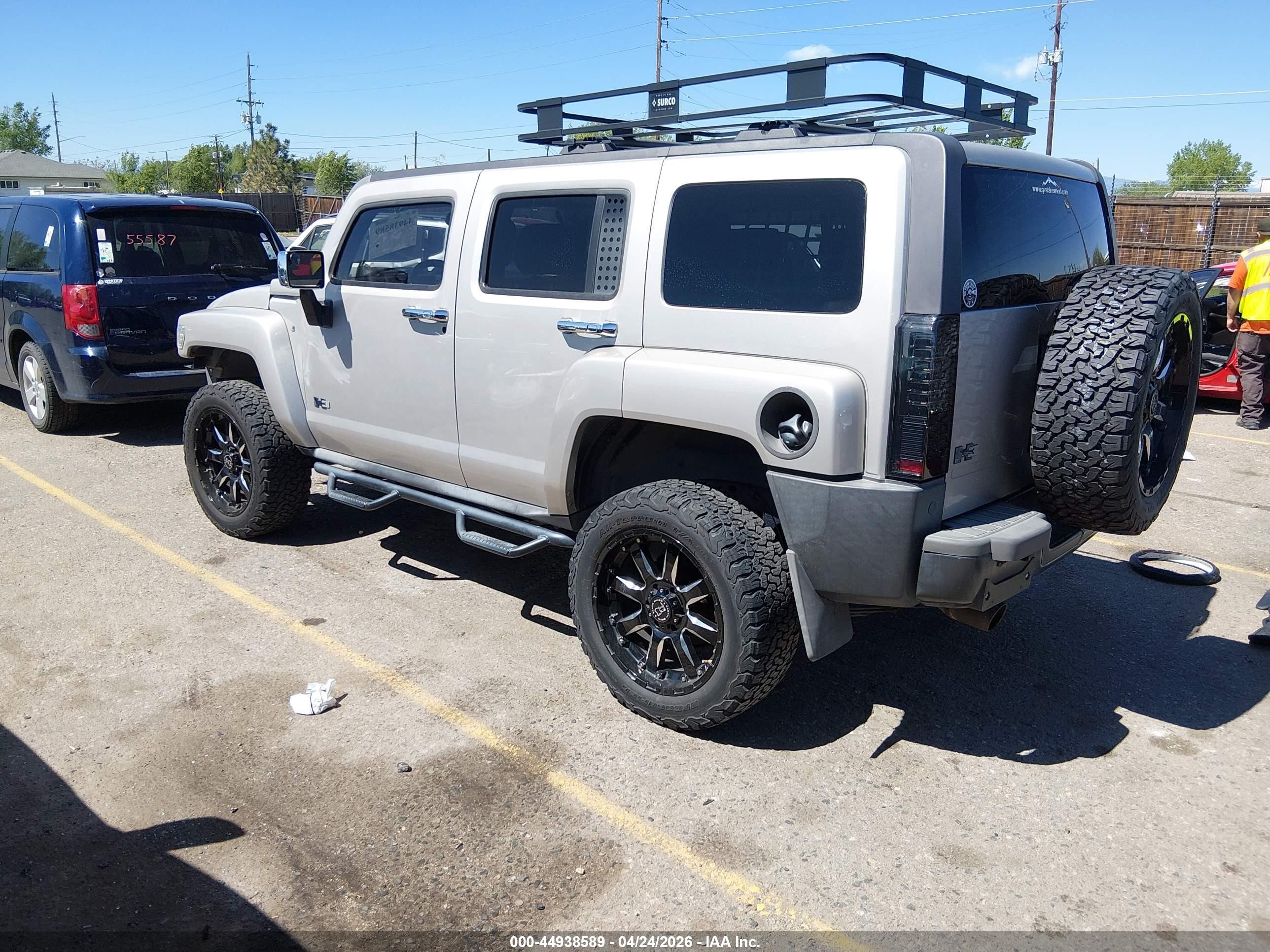 2007 Hummer H3 Suv   Silver vin: 5GTDN13E978201593