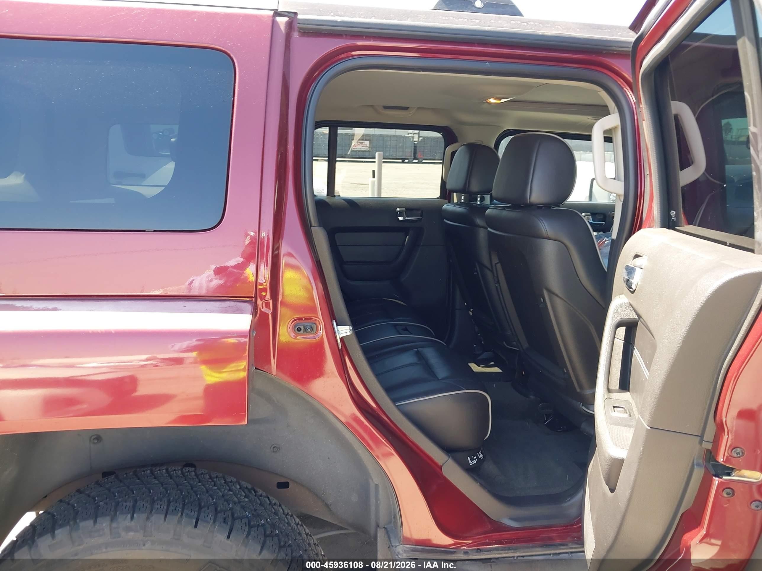 2007 Hummer H3 Suv Burgundy vin: 5GTDN13EX78120649