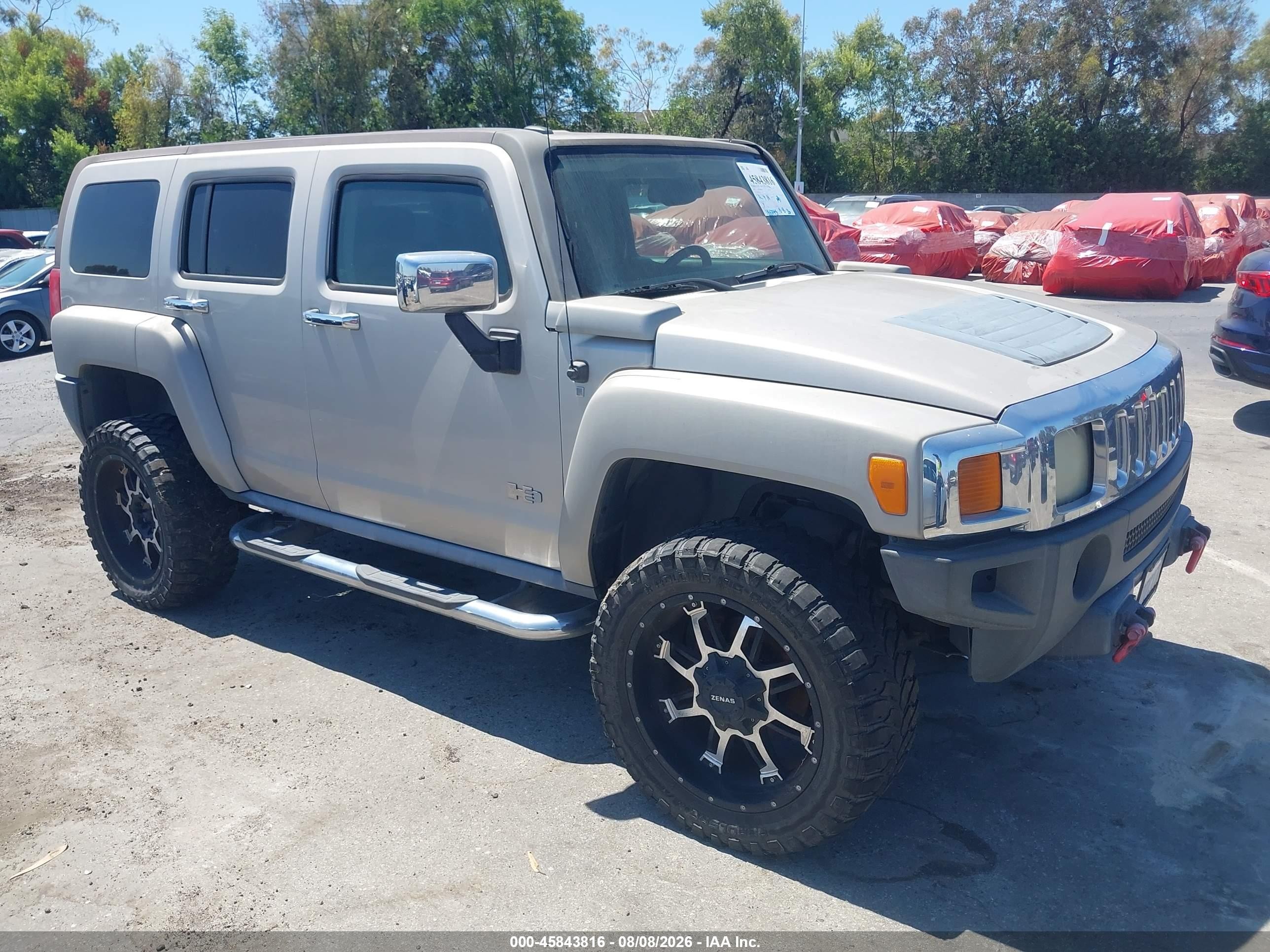 2007 Hummer H3 Suv   Gold vin: 5GTDN13EX78158723