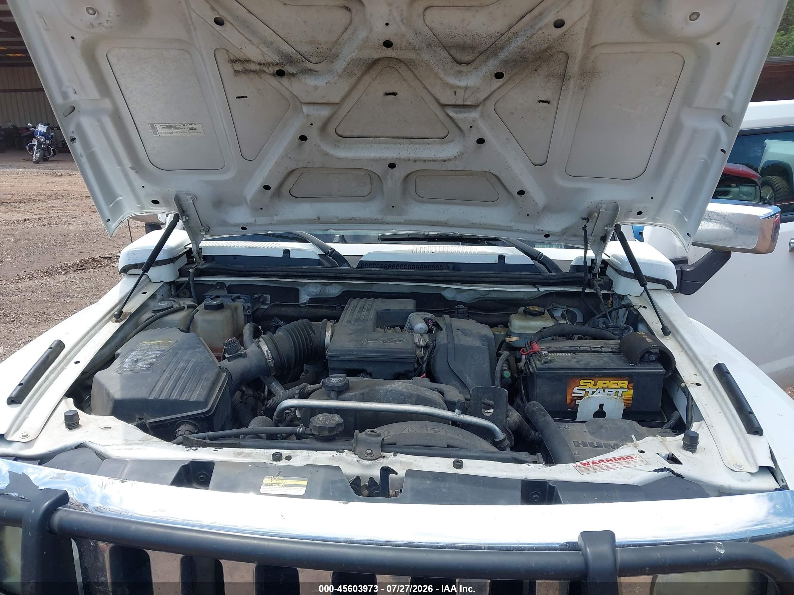 2007 Hummer H3 Suv   White vin: 5GTDN13EX78172492