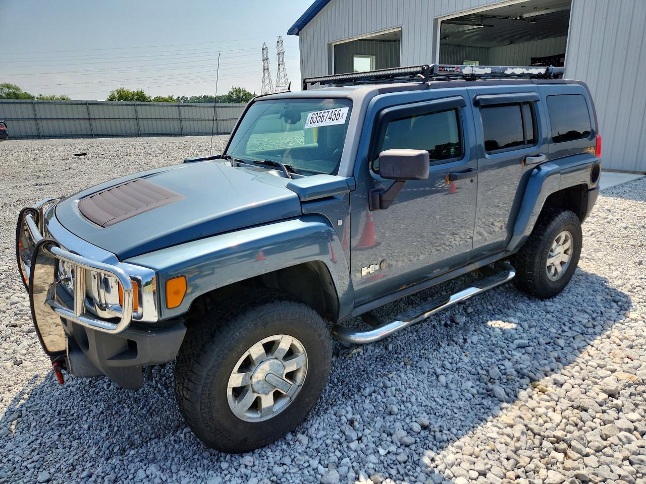 2007 Hummer H3 Blue vin: 5GTDN13EX78213316