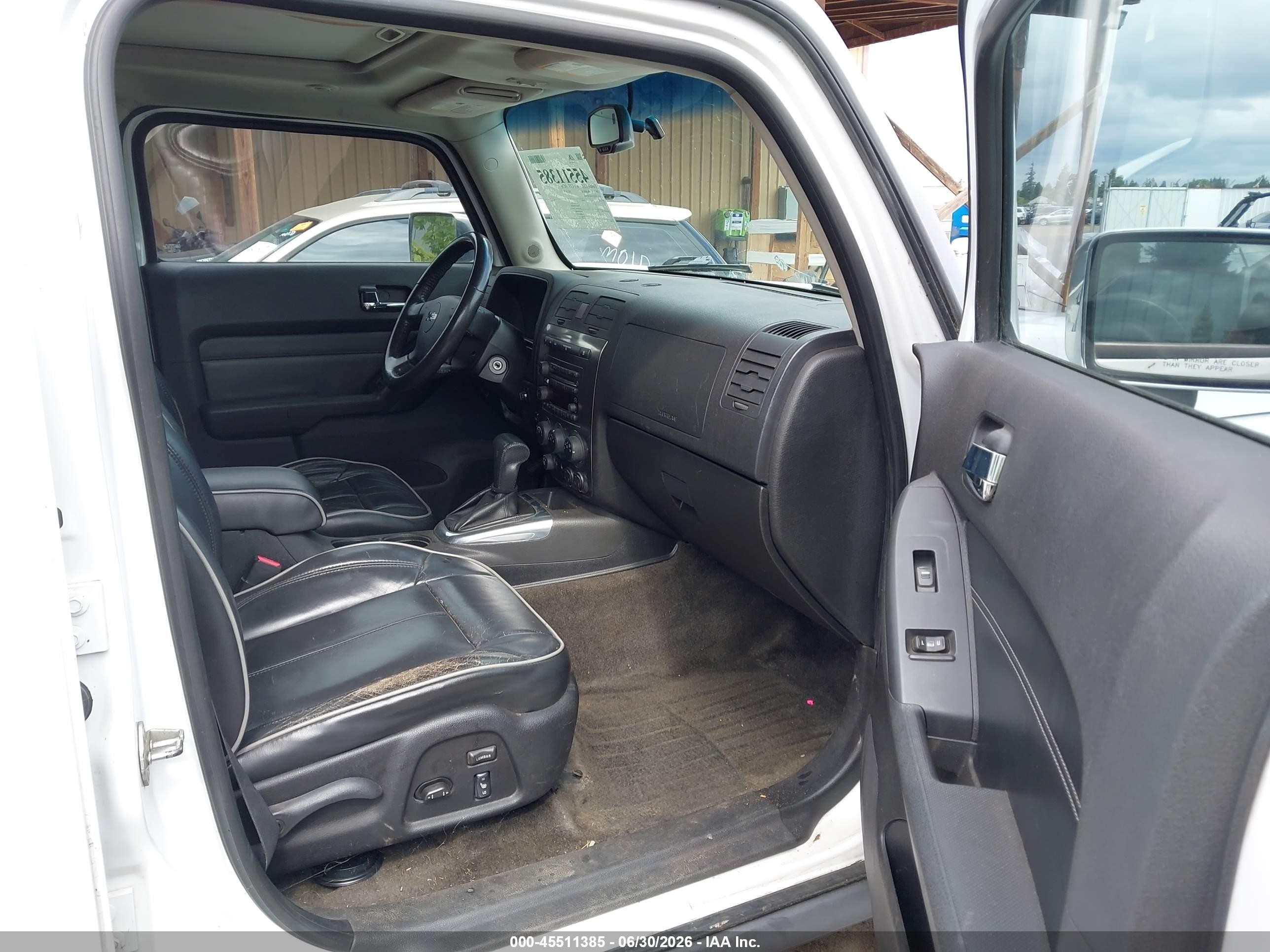 2007 Hummer H3 Suv   White vin: 5GTDN13EX78254092