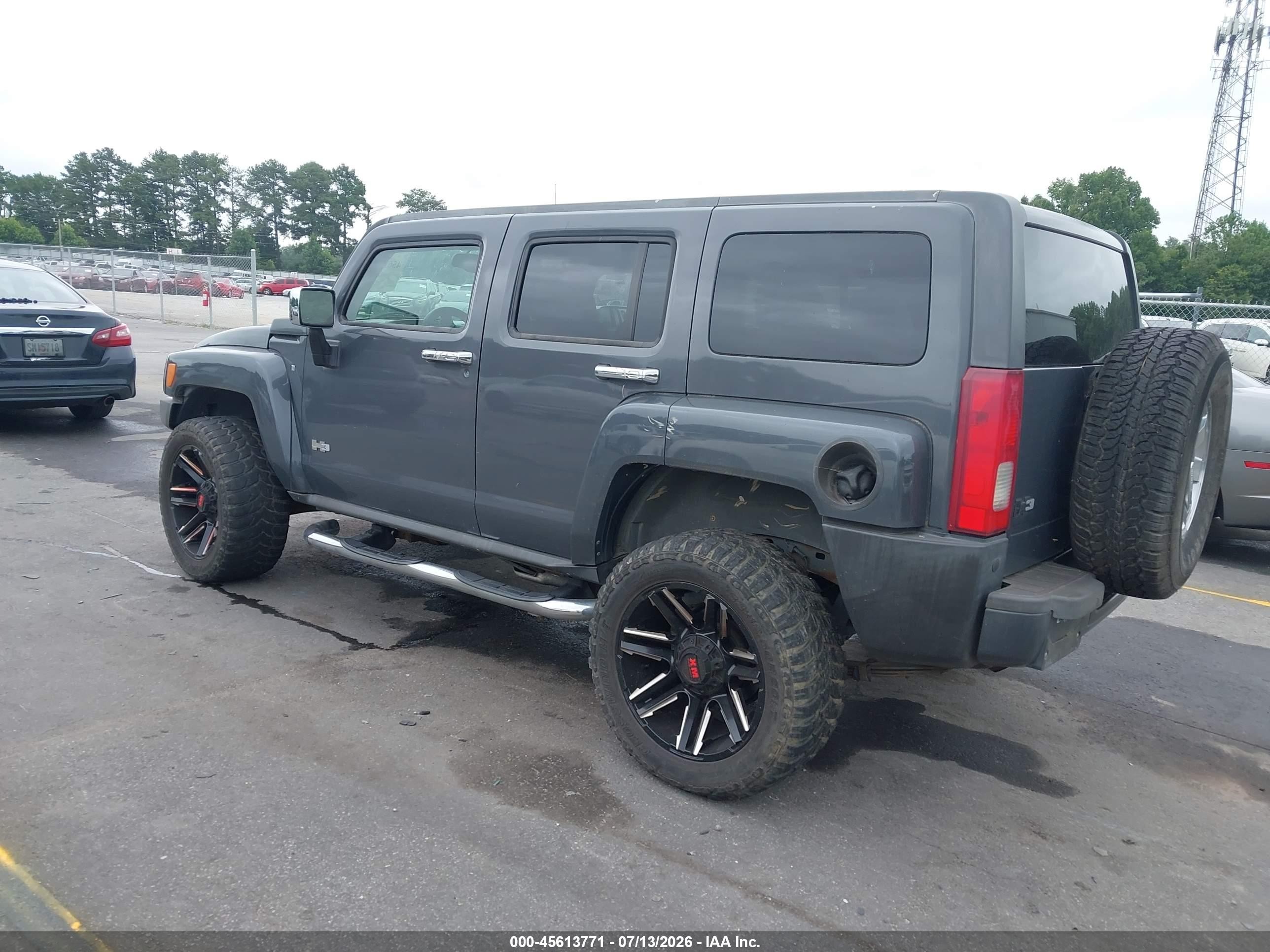 2009 Hummer H3 Suv   Gray vin: 5GTEN13E198117775