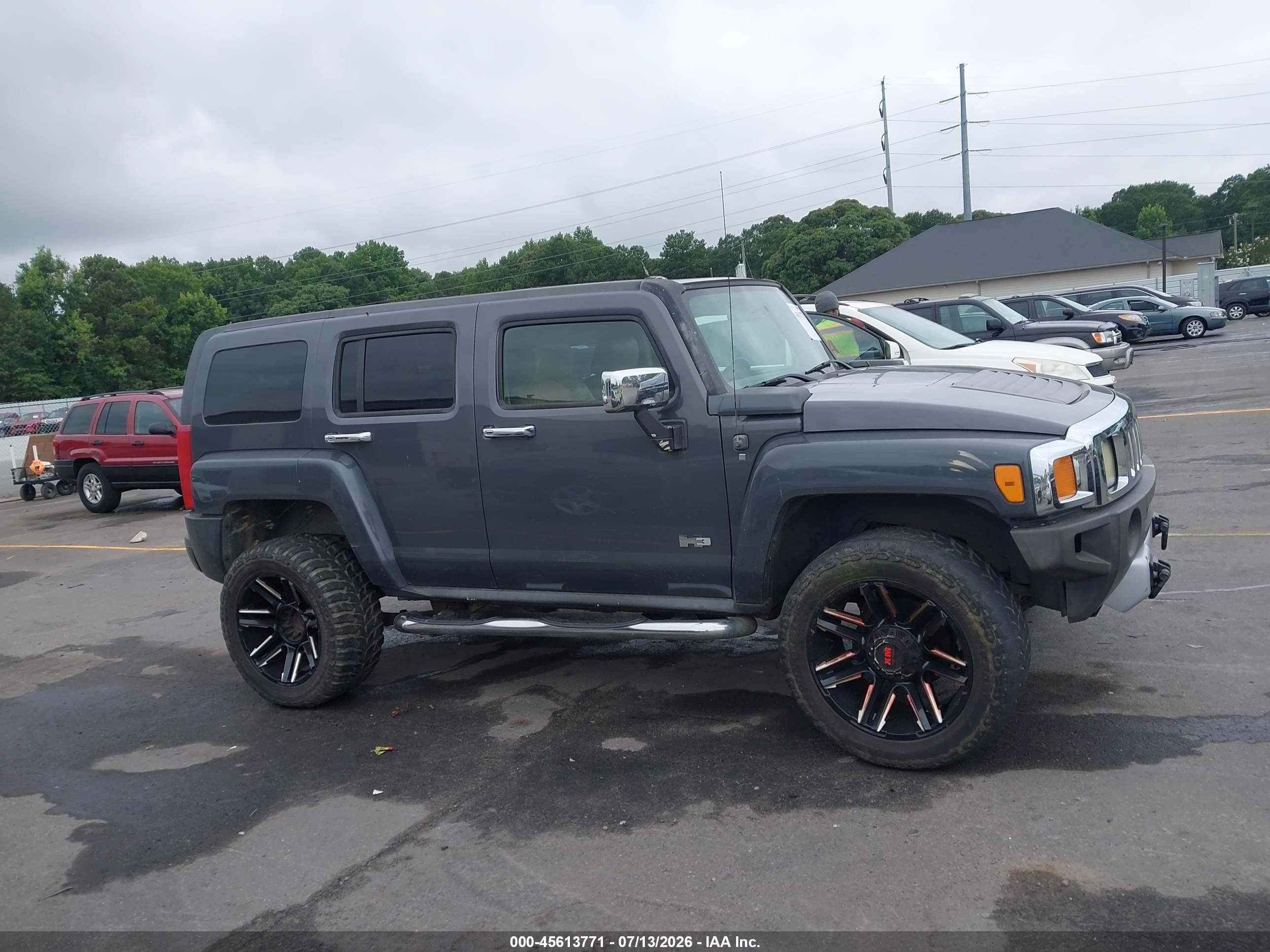 2009 Hummer H3 Suv   Gray vin: 5GTEN13E198117775