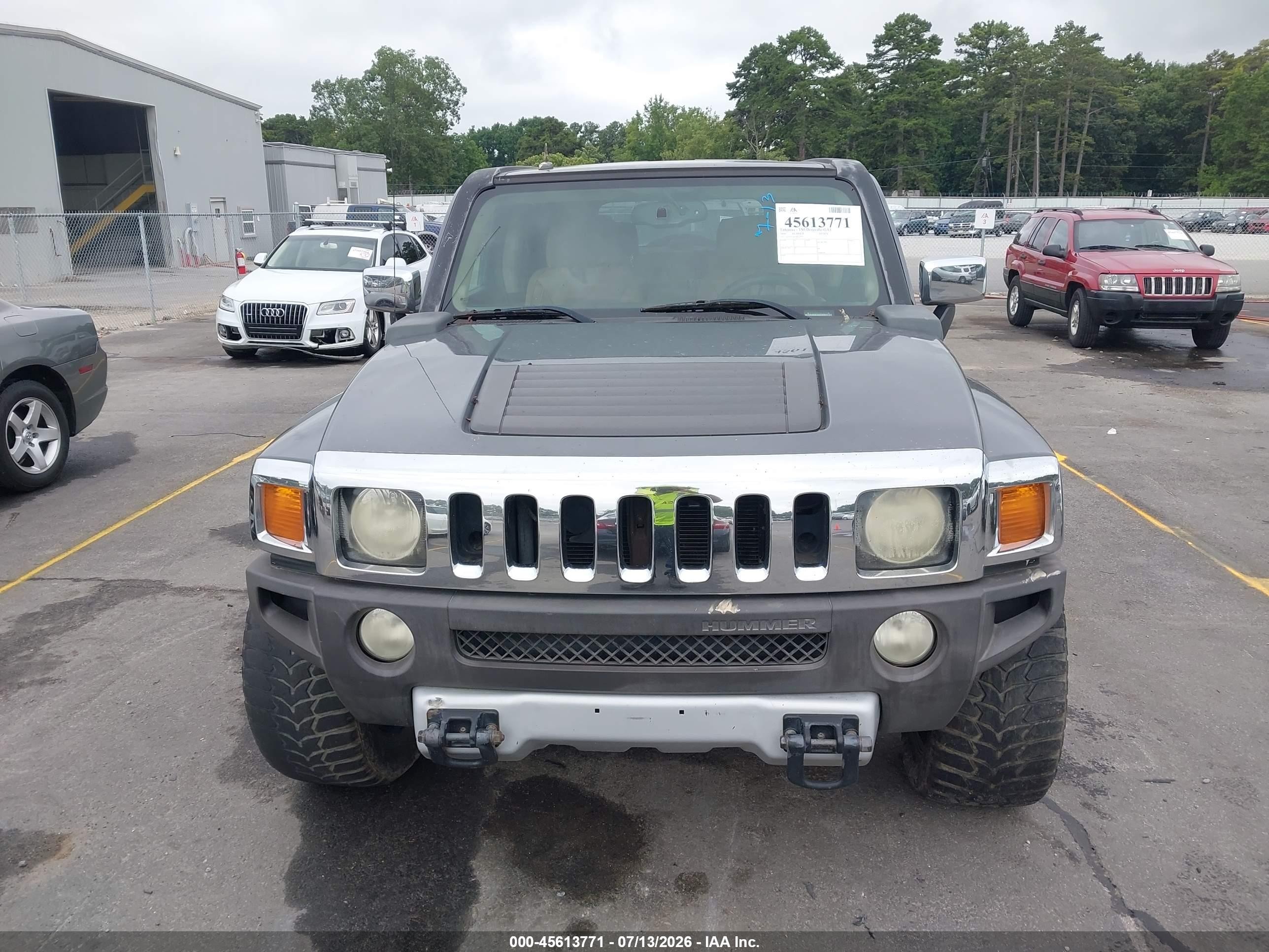 2009 Hummer H3 Suv   Gray vin: 5GTEN13E198117775