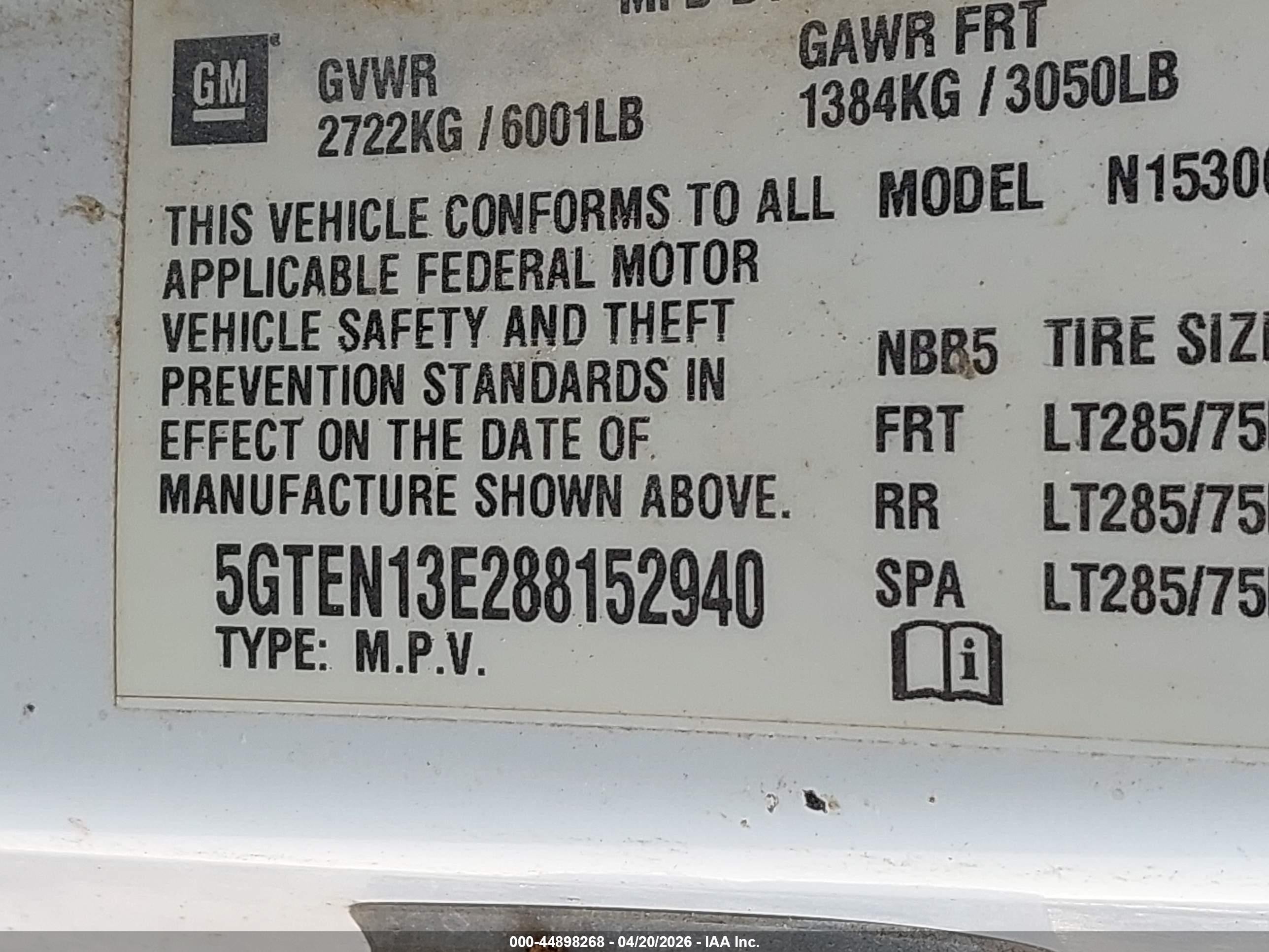 2008 Hummer H3 Suv   White vin: 5GTEN13E288152940
