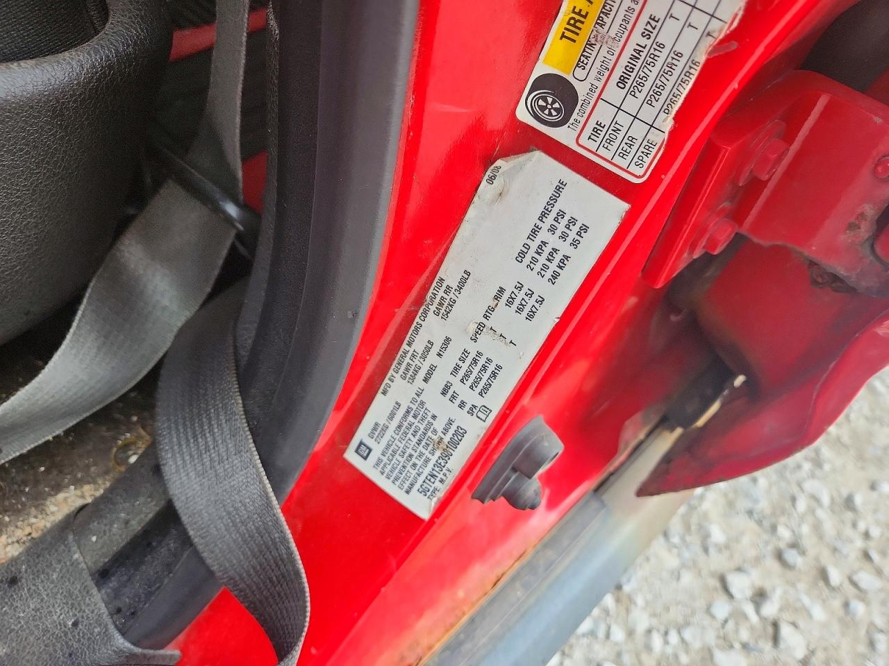 2009 Hummer H3 Red vin: 5GTEN13E398100203