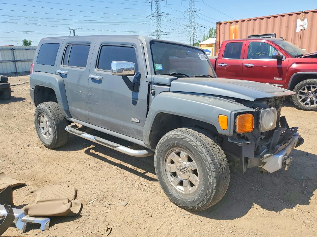 2008 Hummer H3 Gray vin: 5GTEN13E488108177