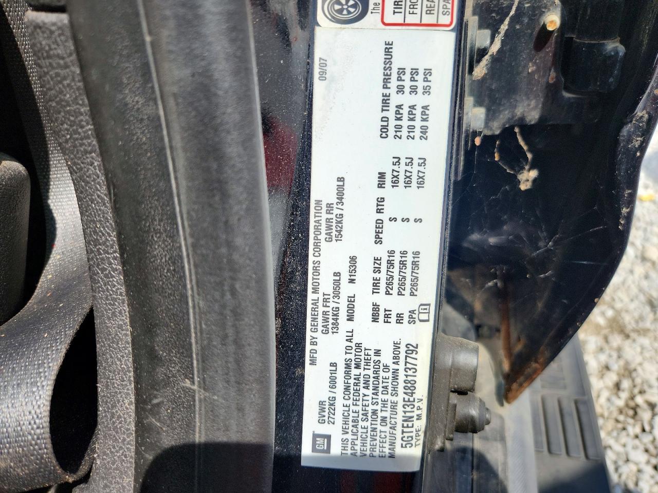 2008 Hummer H3 Black vin: 5GTEN13E488137792