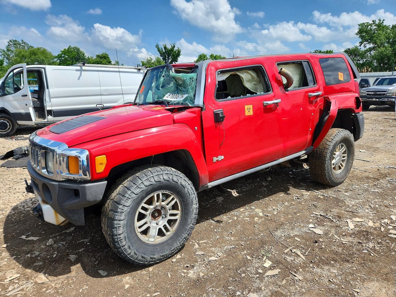 2008 Hummer H3 Red vin: 5GTEN13E488176947