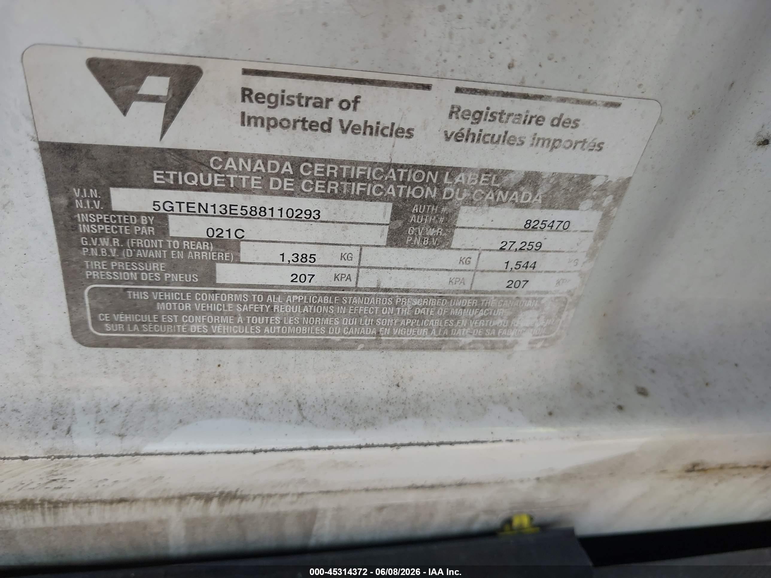 2008 Hummer H3 Suv   Белый vin: 5GTEN13E588110293