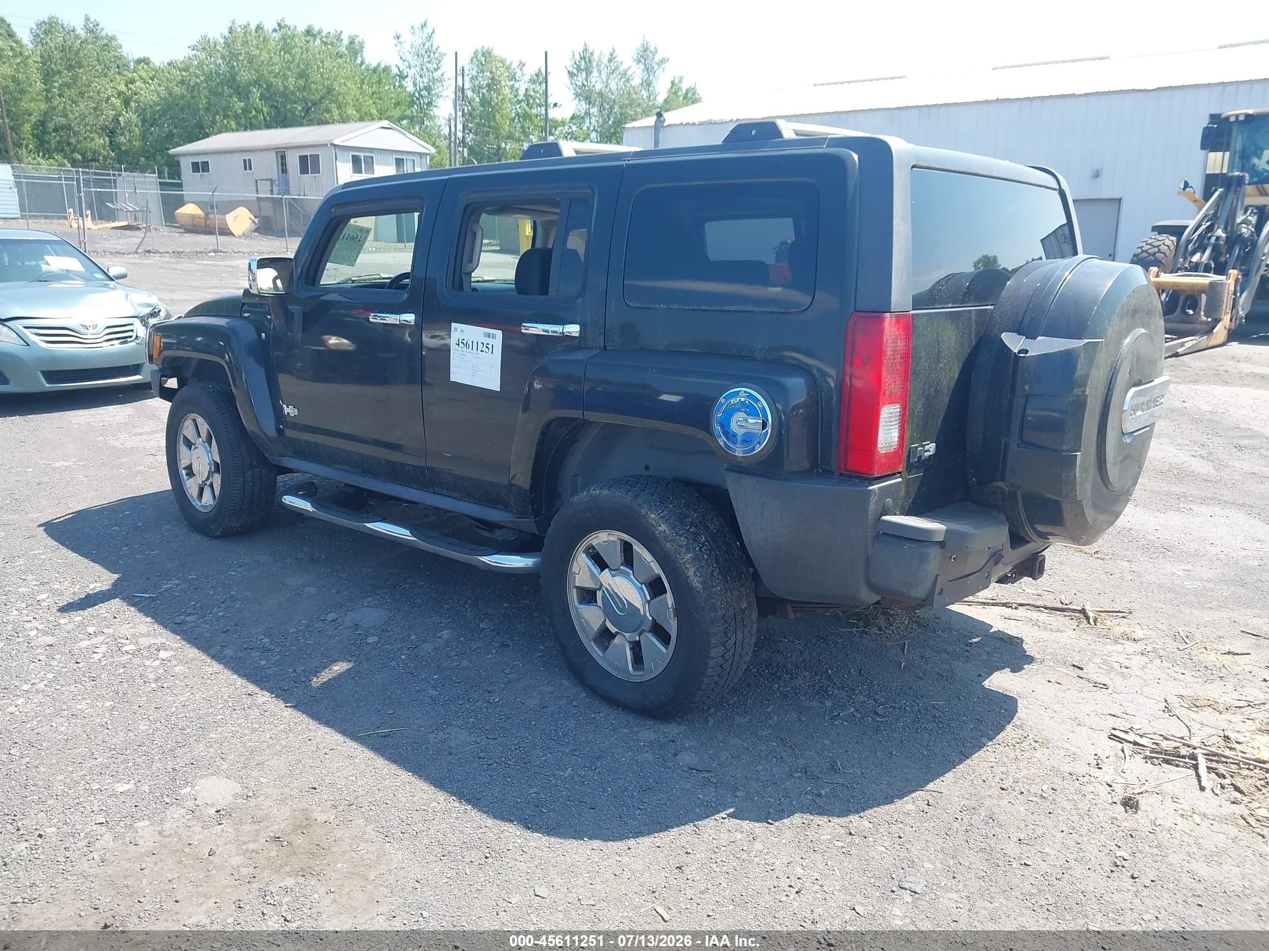 2008 Hummer H3 Suv H3x Black vin: 5GTEN13E588135677