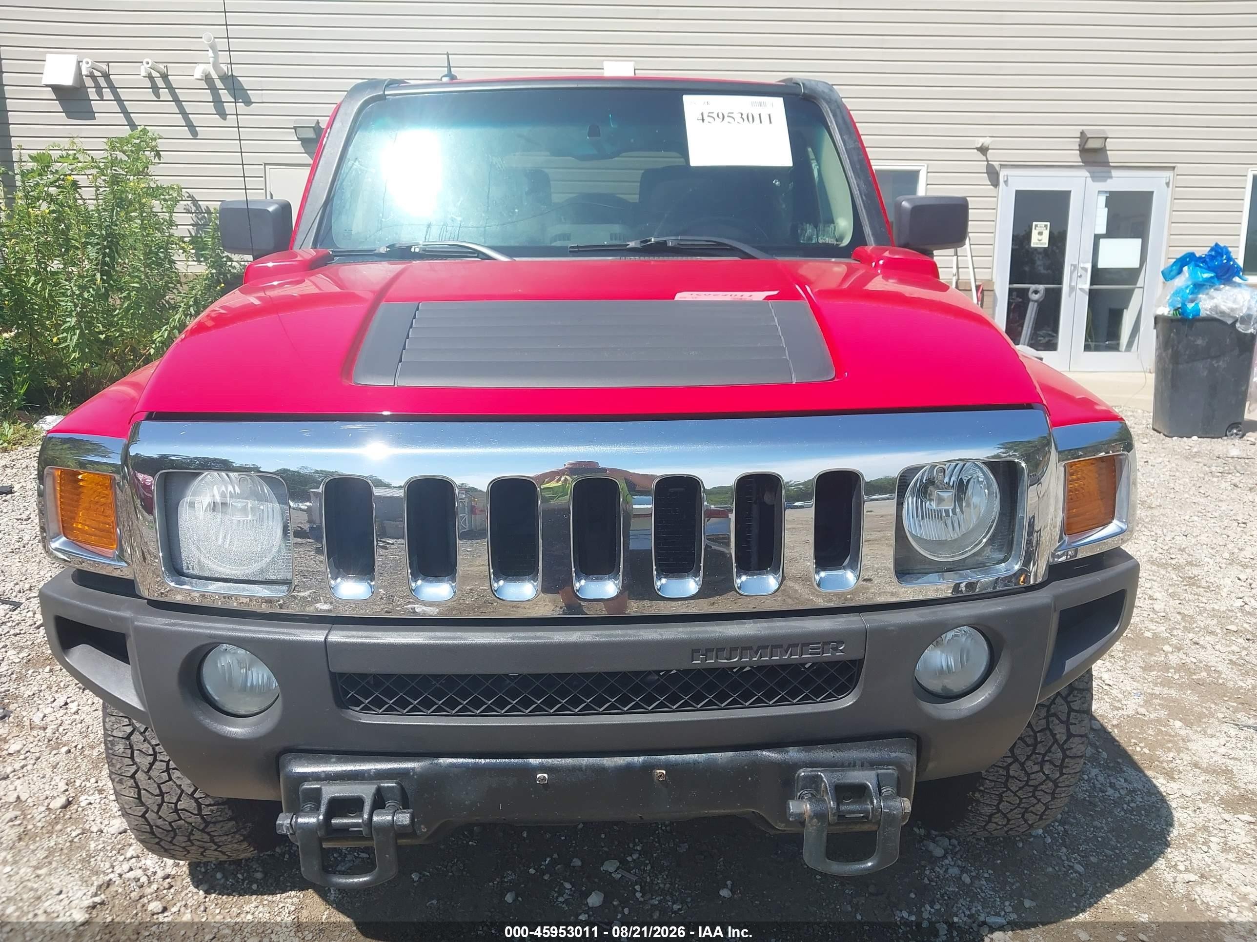 2009 Hummer H3 Suv   Red vin: 5GTEN13E598103281
