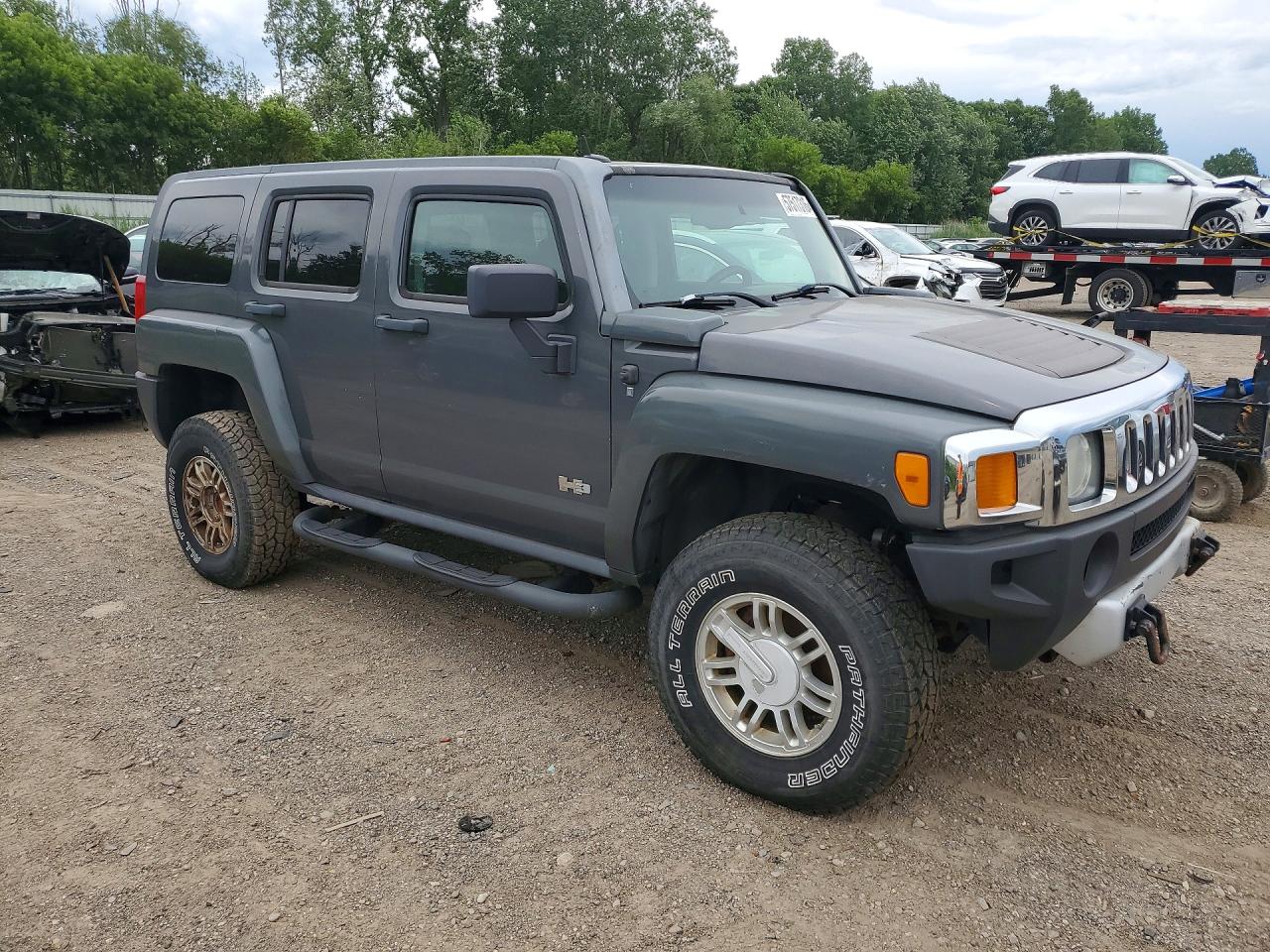 2008 Hummer H3 Gray vin: 5GTEN13E688177761