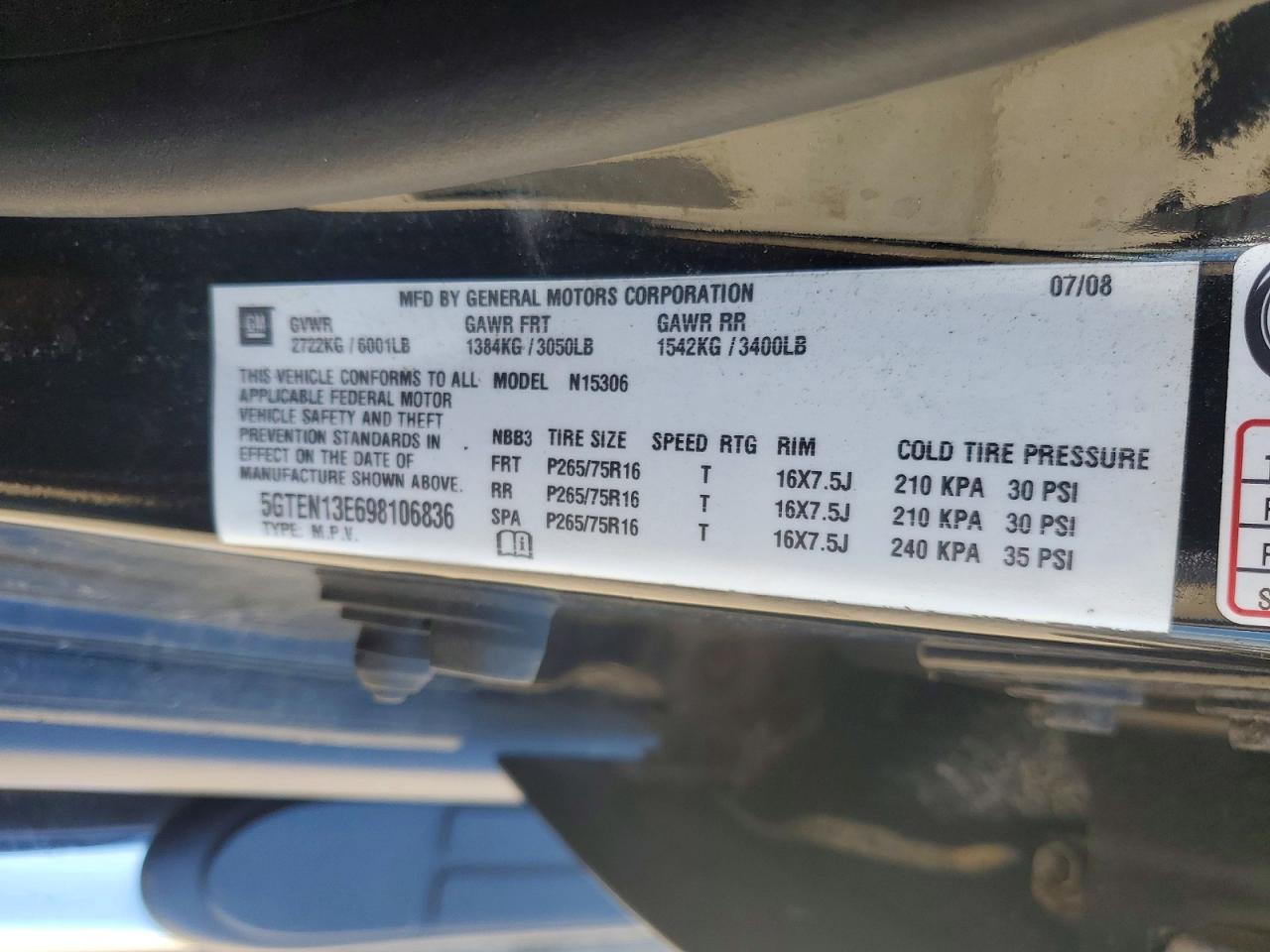 2009 Hummer H3 Black vin: 5GTEN13E698106836