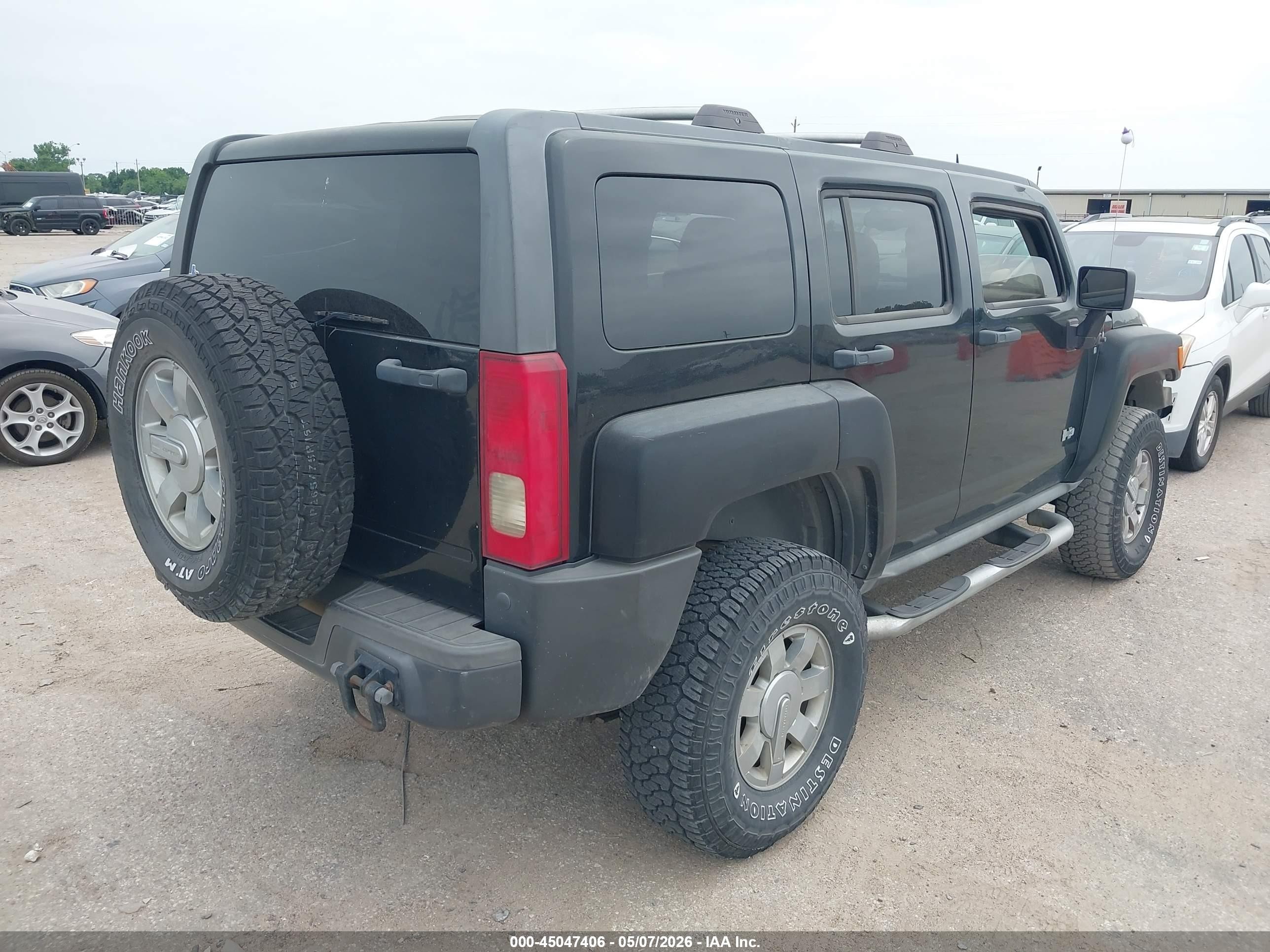 2009 Hummer H3 Suv   Черный vin: 5GTEN13E698108537