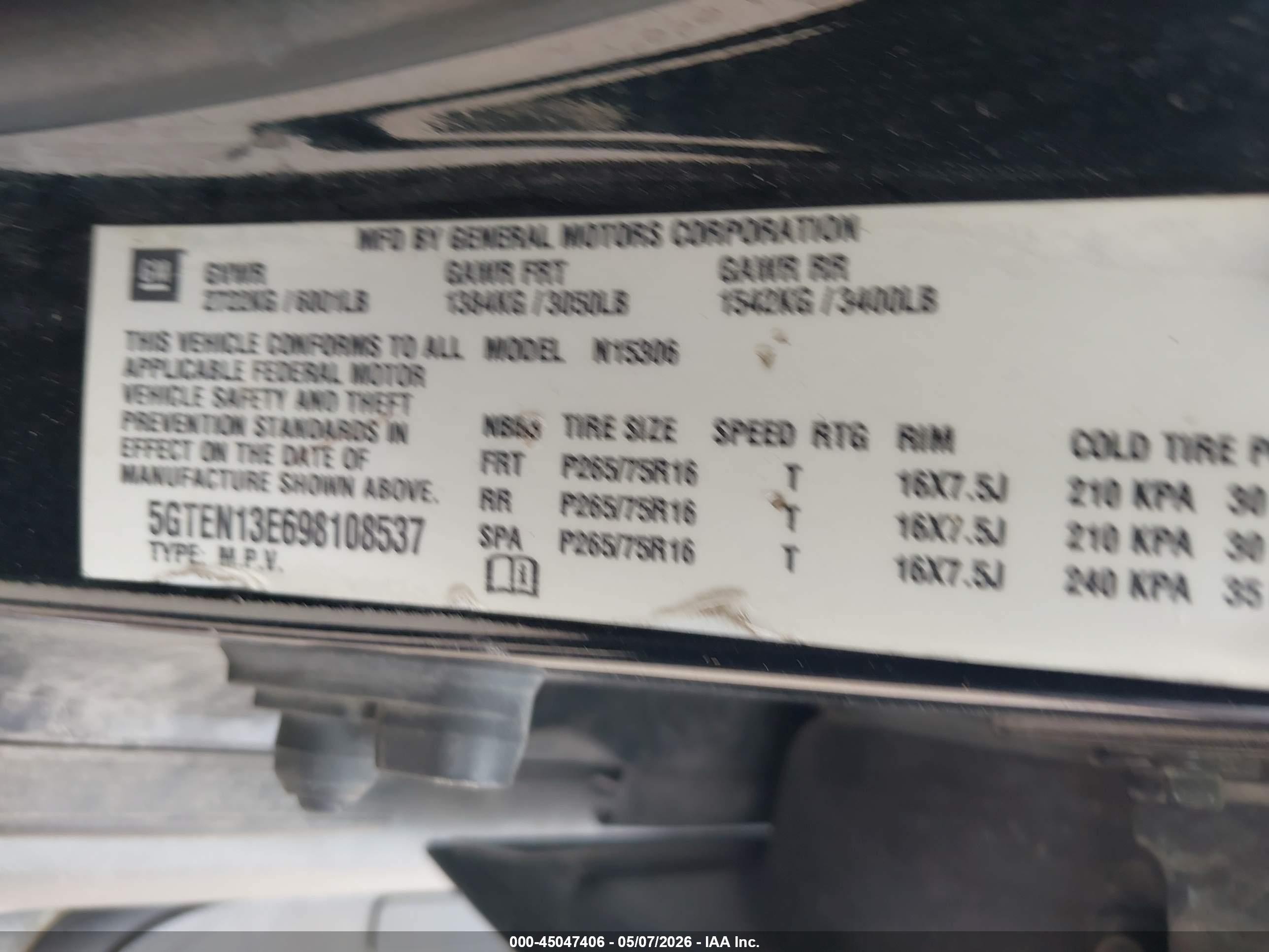 2009 Hummer H3 Suv   Черный vin: 5GTEN13E698108537