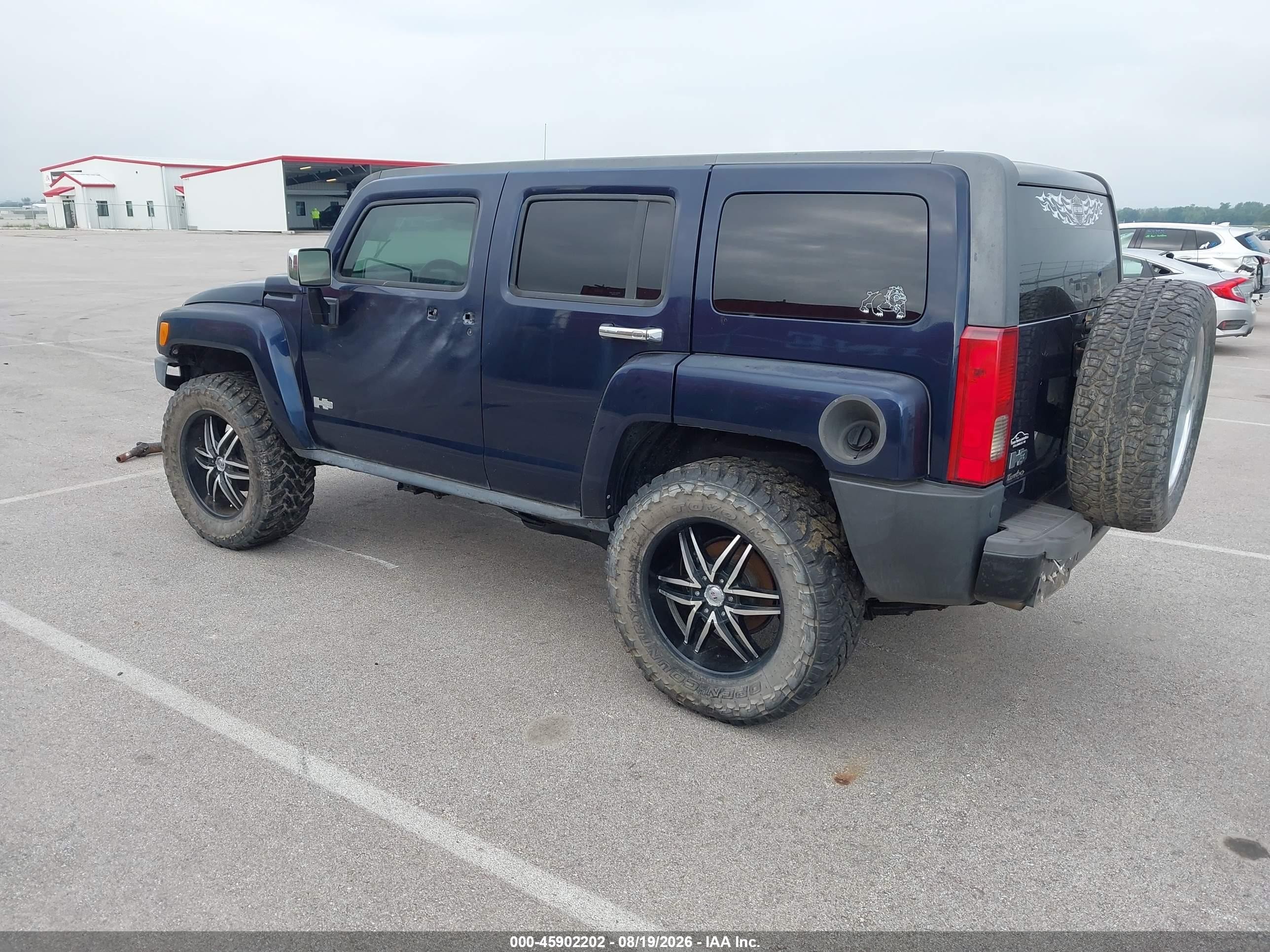2008 Hummer H3 Suv   Blue vin: 5GTEN13E788135194