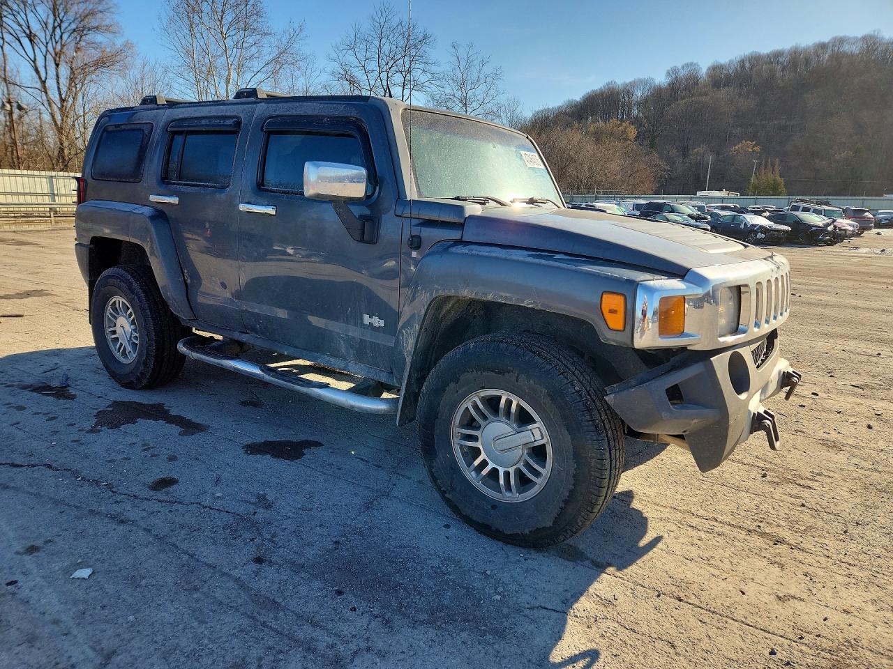 2008 Hummer H3 Gray vin: 5GTEN13E888163697