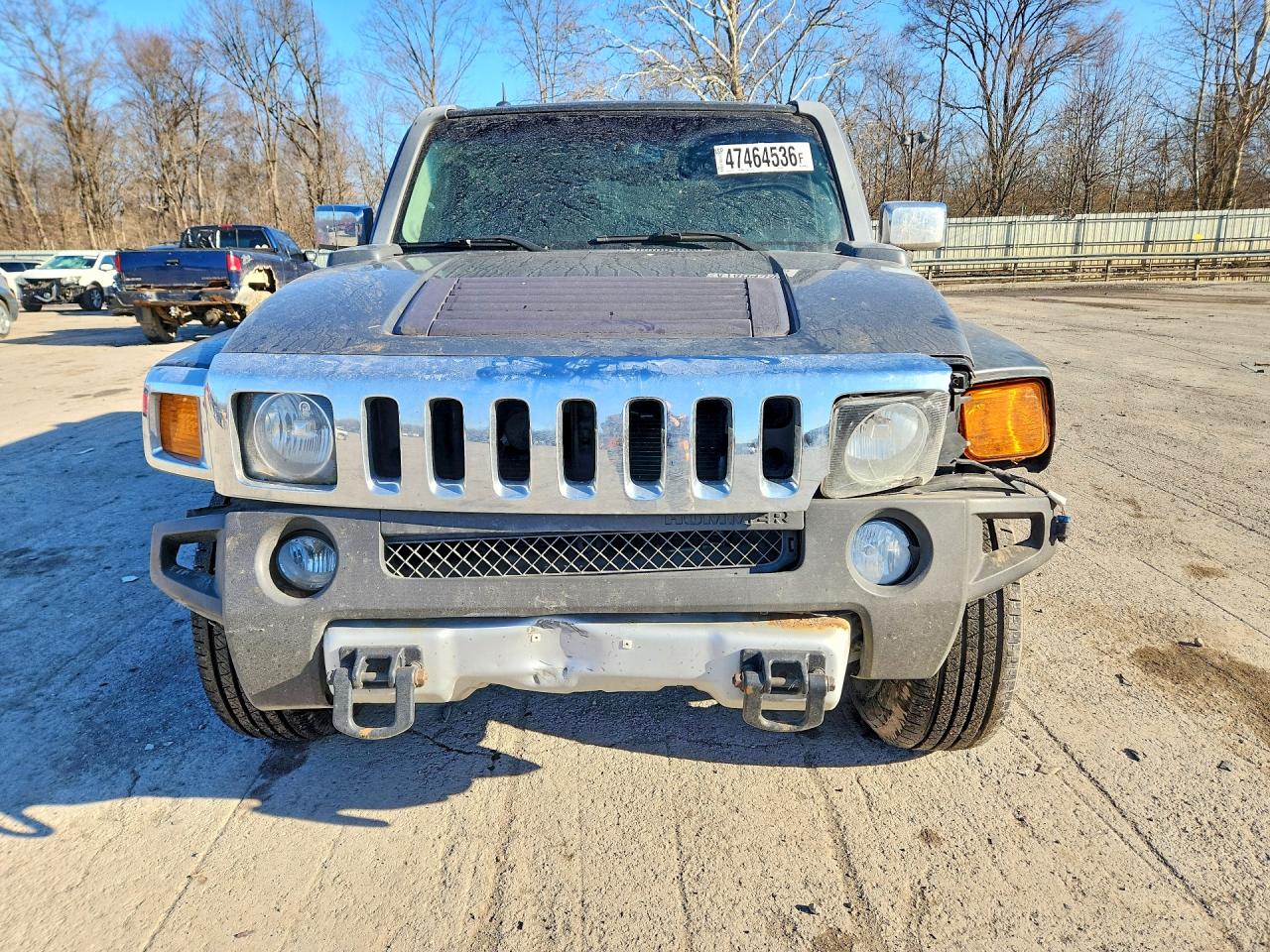 2008 Hummer H3 Gray vin: 5GTEN13E888163697