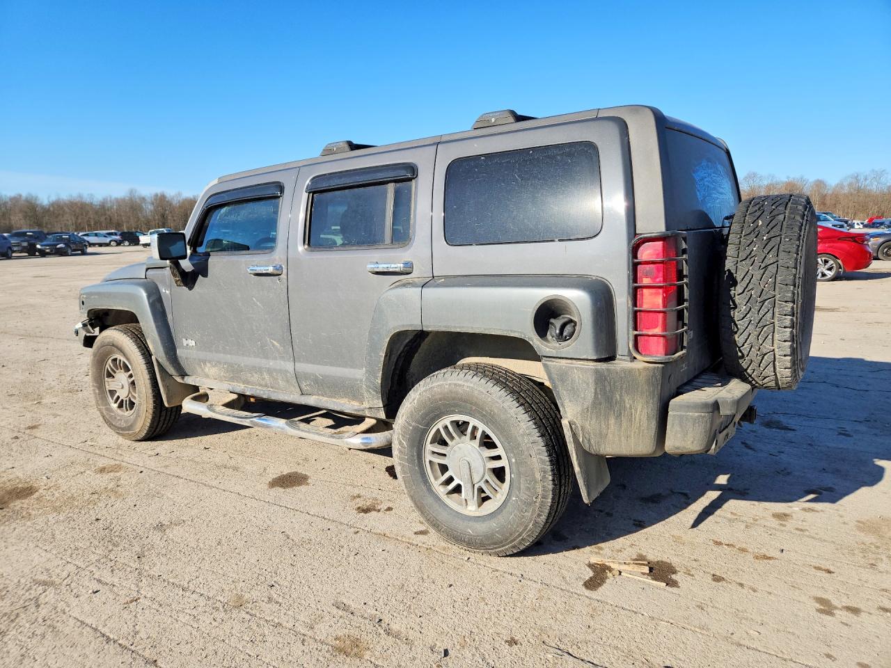 2008 Hummer H3 Gray vin: 5GTEN13E888163697
