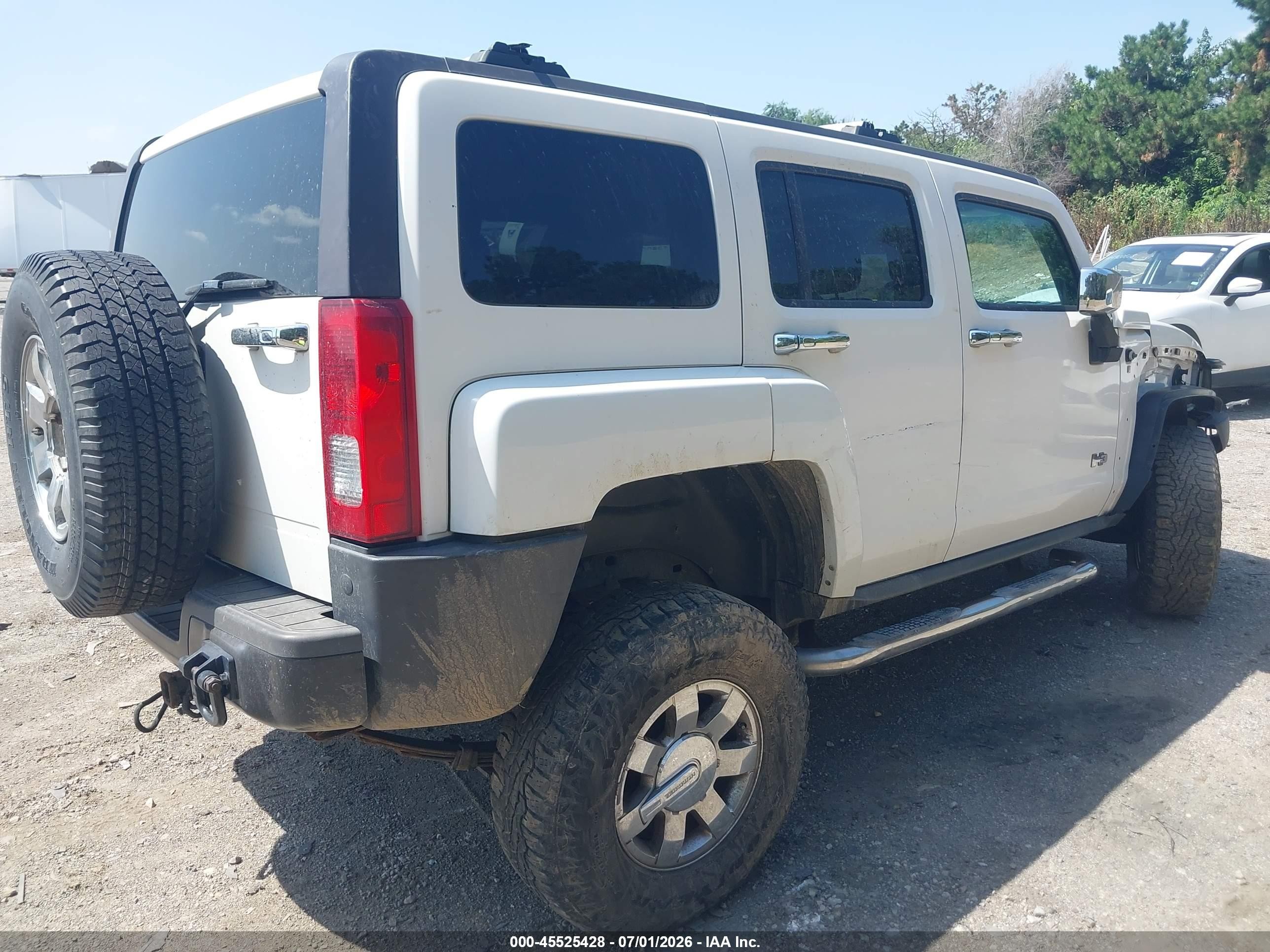 2008 Hummer H3 Suv Luxury White vin: 5GTEN13E988107915