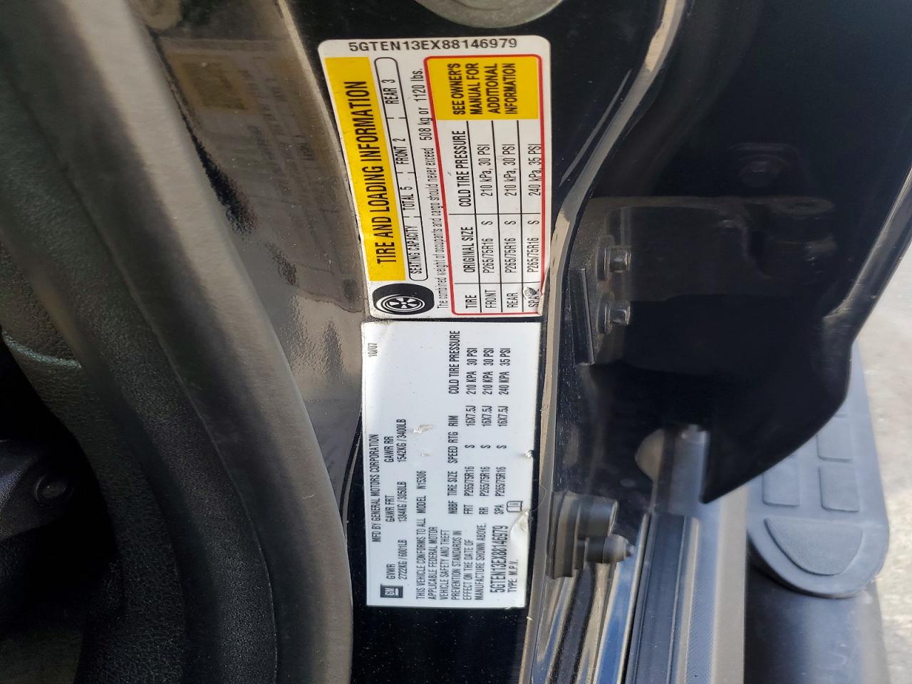 2008 Hummer H3 Черный vin: 5GTEN13EX88146979