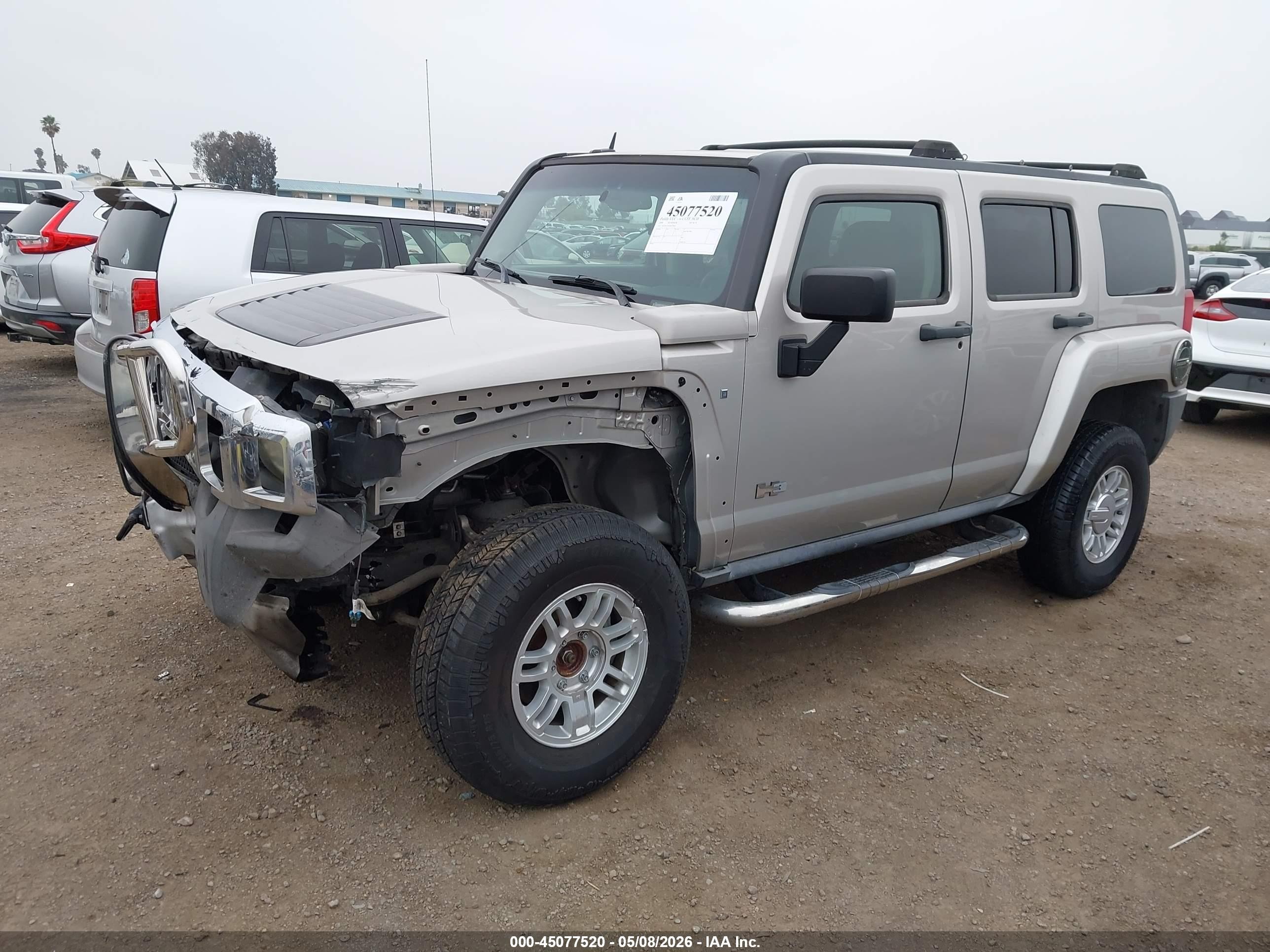 2008 Hummer H3 Suv   Gray vin: 5GTEN13EX88192408