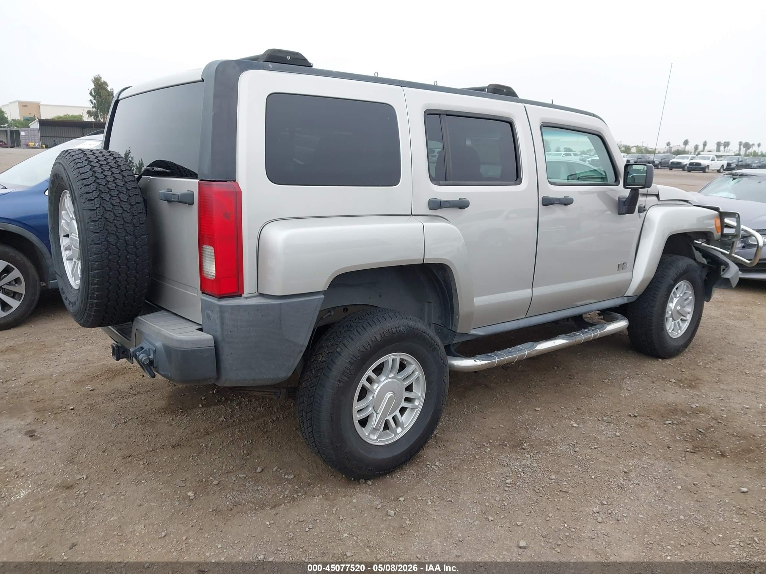 2008 Hummer H3 Suv   Gray vin: 5GTEN13EX88192408